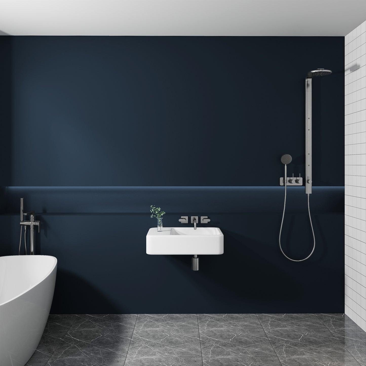 VaryPaper Navy Blue Contact Paper Skin-friendly