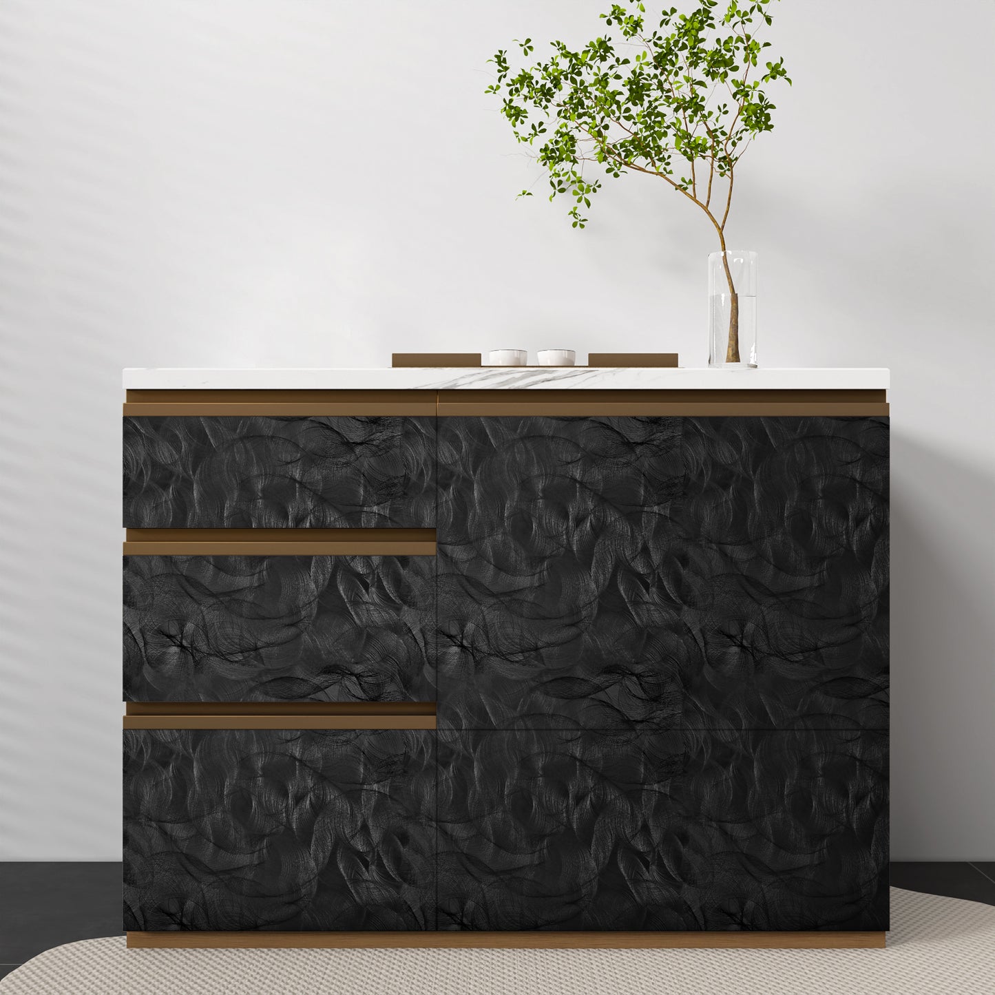 VaryPaper Modern Textured Black Wallpaper