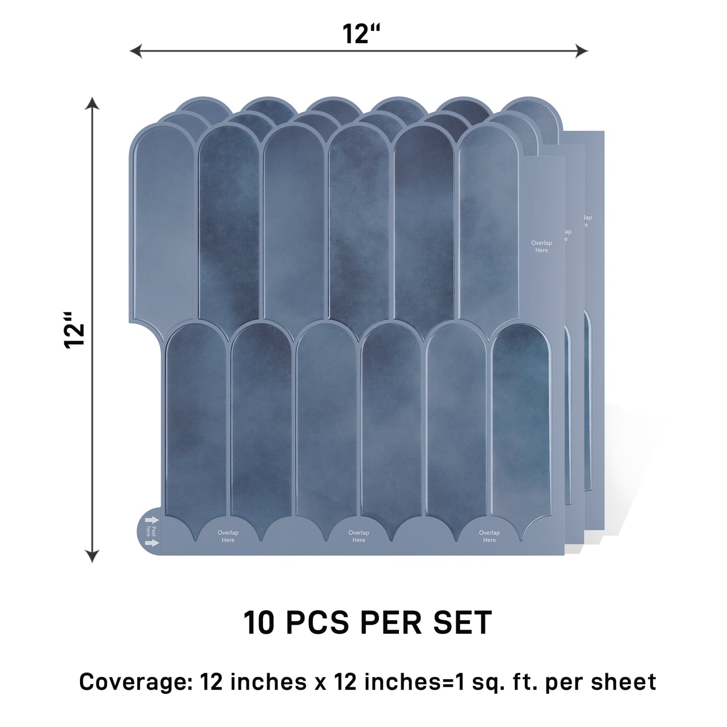 VaryPaper Blue Peel and Stick Backsplash Wall Tiles