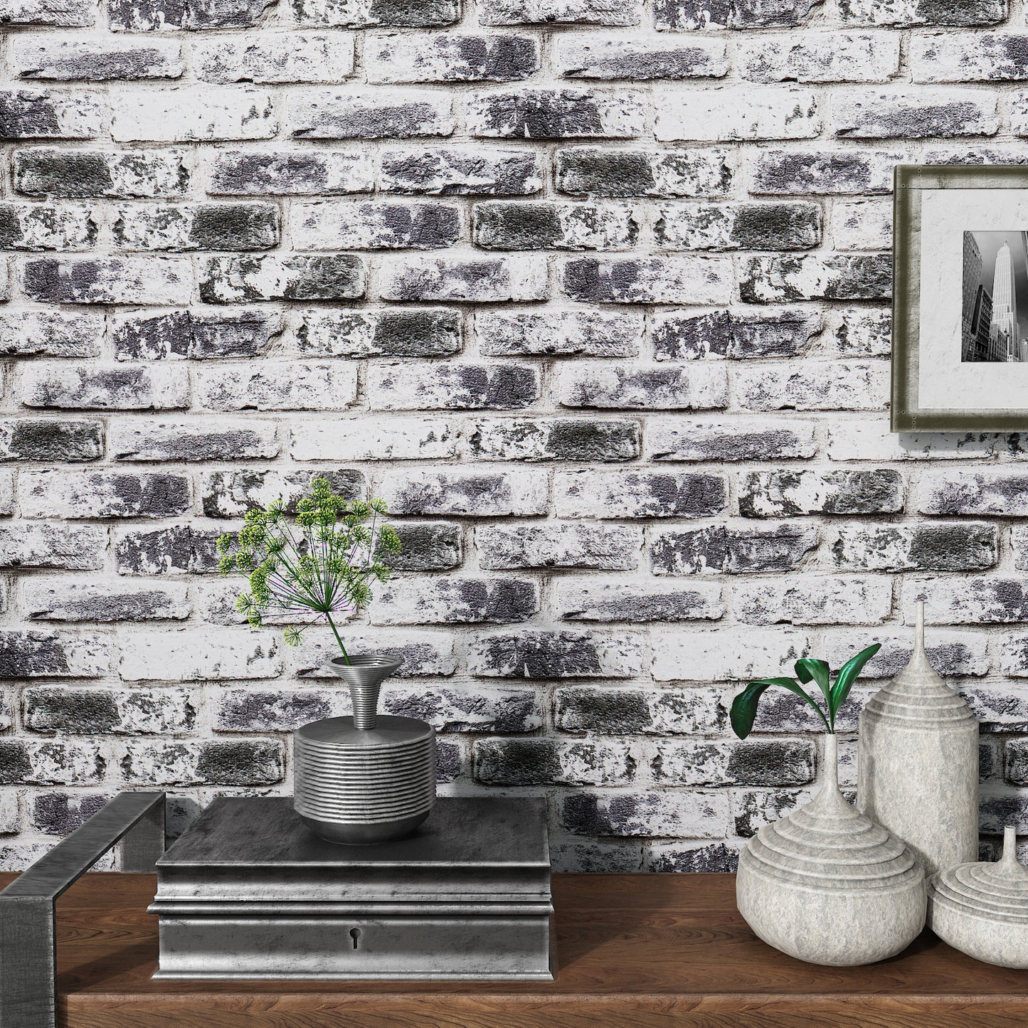 VaryPaper Grey Brick Wallpaper