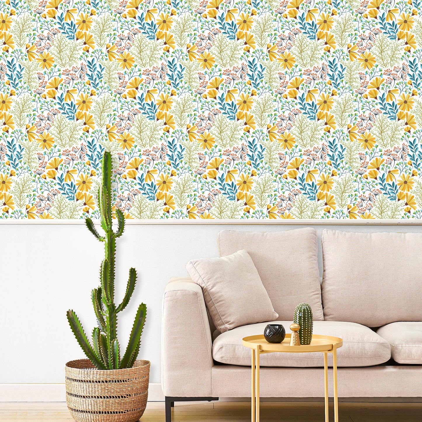 VaryPaper Boho Moss Leaf Floral Wallpaper