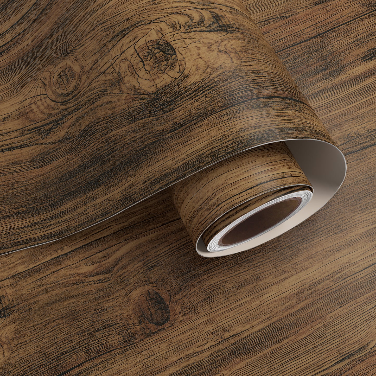 VaryPaper Rustic Dark Brown Wood Contact Paper