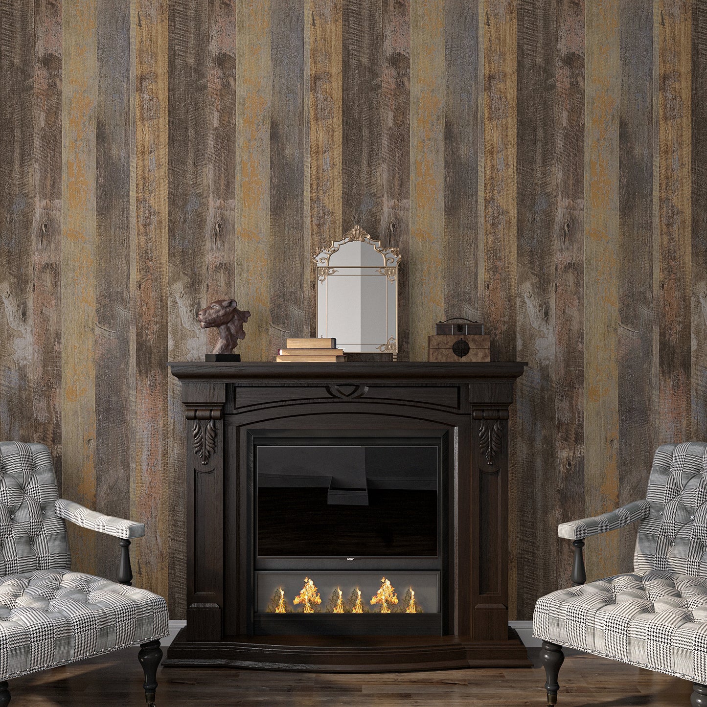 VaryPaper Rustic Brown Wood Contact Paper