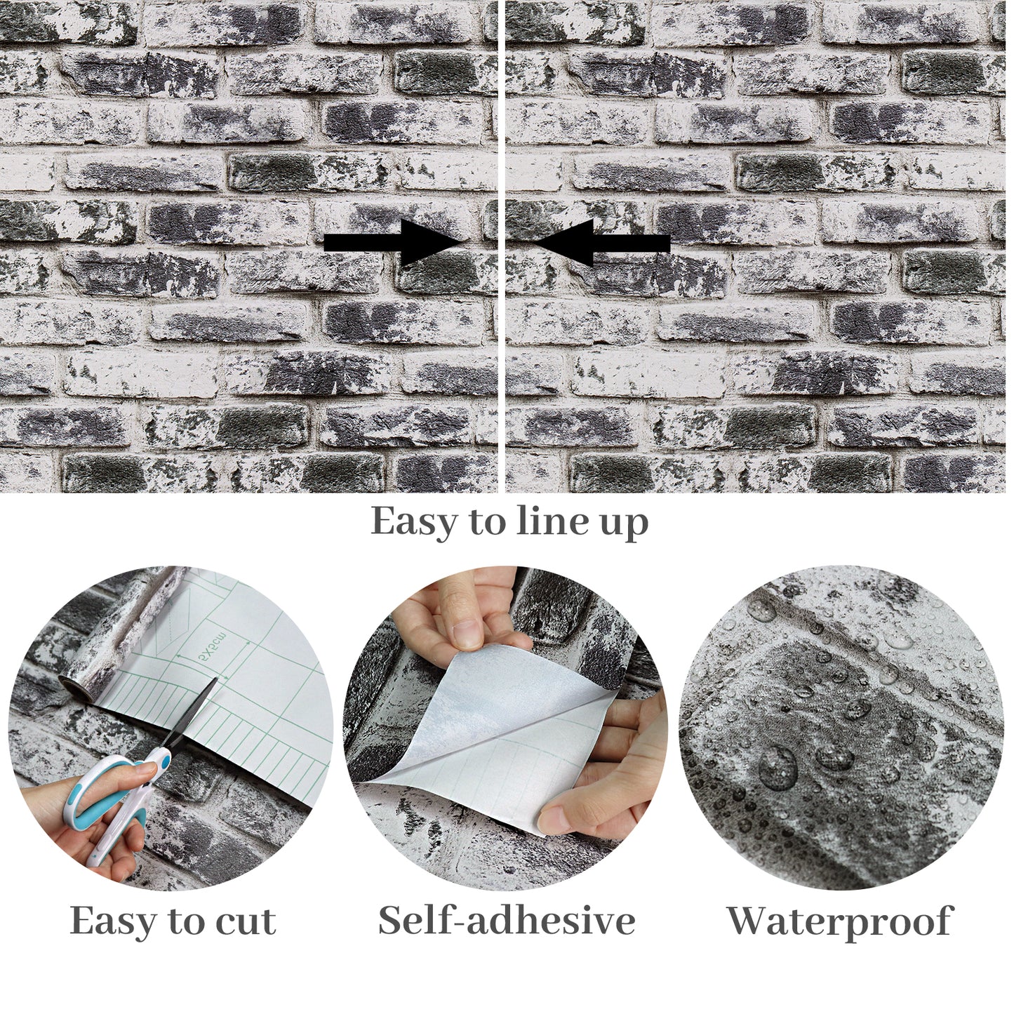 VaryPaper Grey Brick Wallpaper