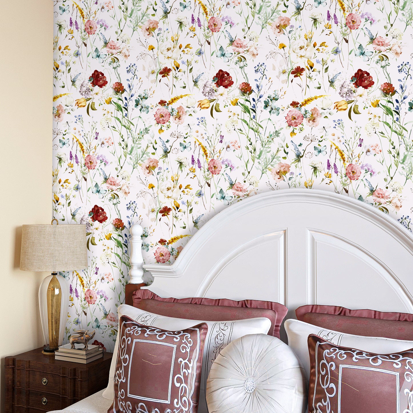 VaryPaper Watercolor Butterfly Floral Wallpaper