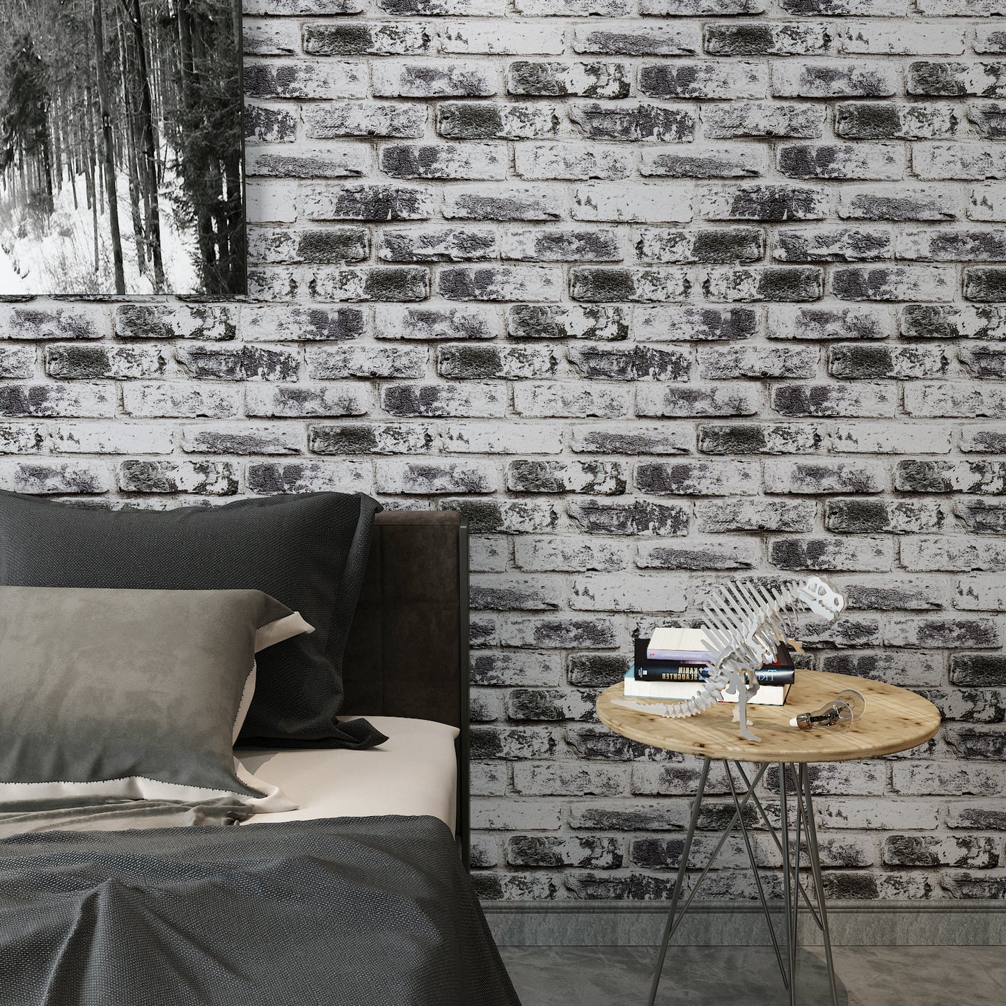 VaryPaper Grey Brick Wallpaper
