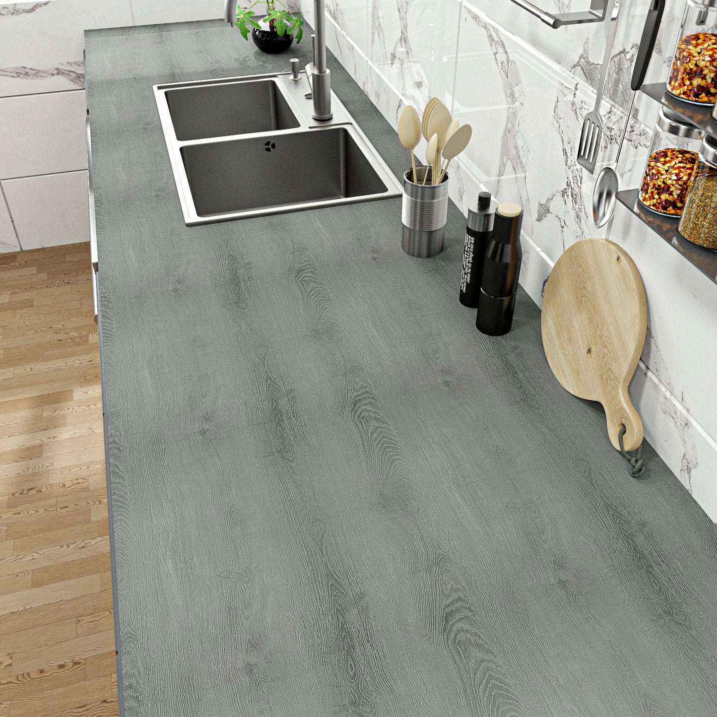 VaryPaper Rustic Grey Wood Contact Paper