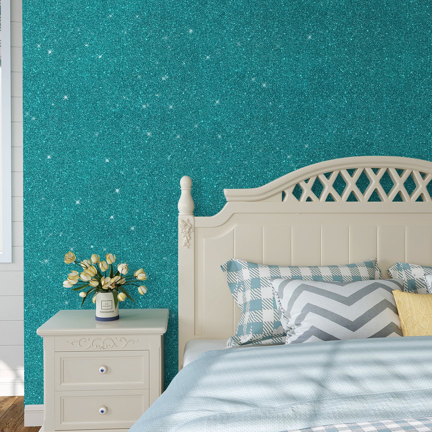 VaryPaper Teal Glitter Wallpaper