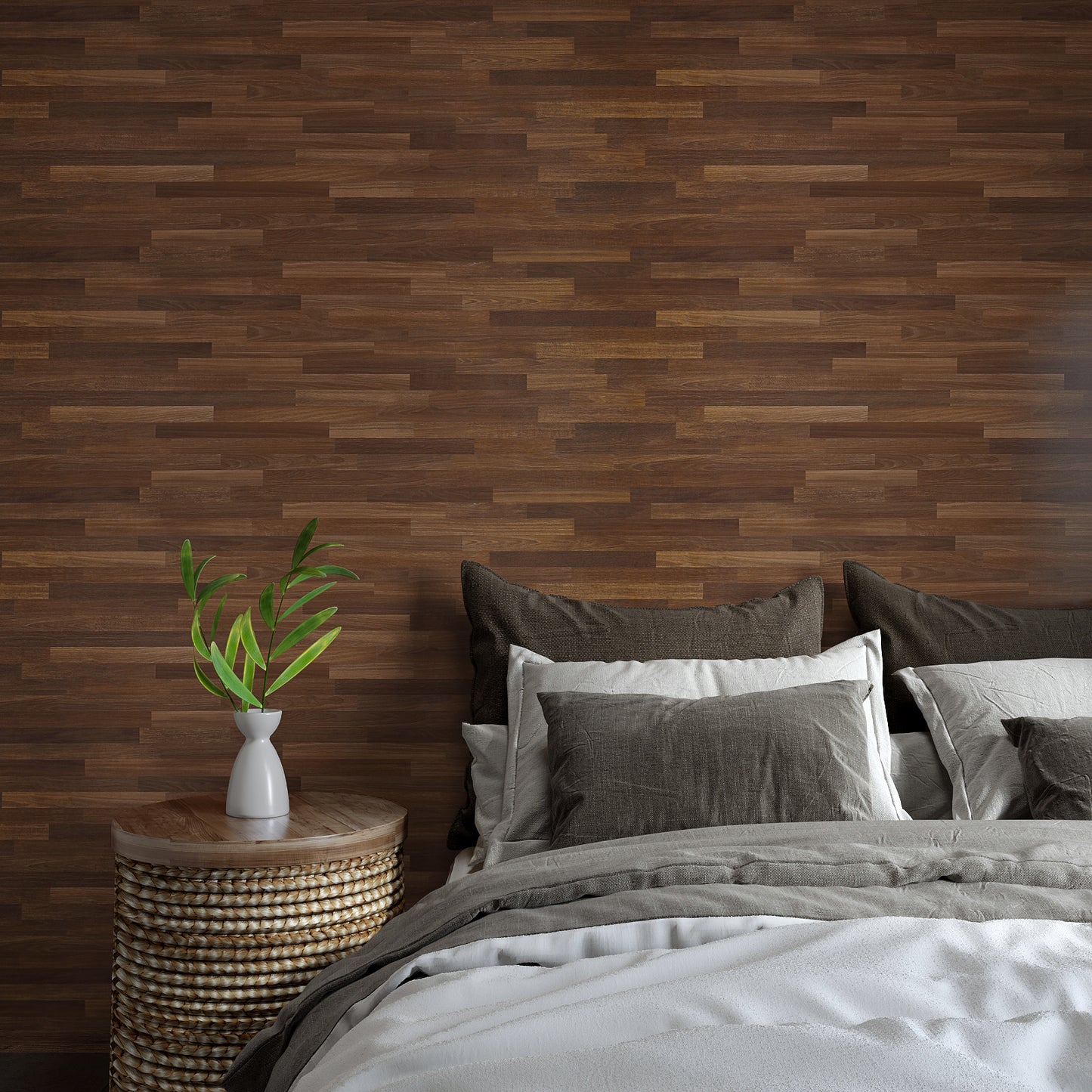 VaryPaper Dark Brown Butcher Block Wood Contact Paper