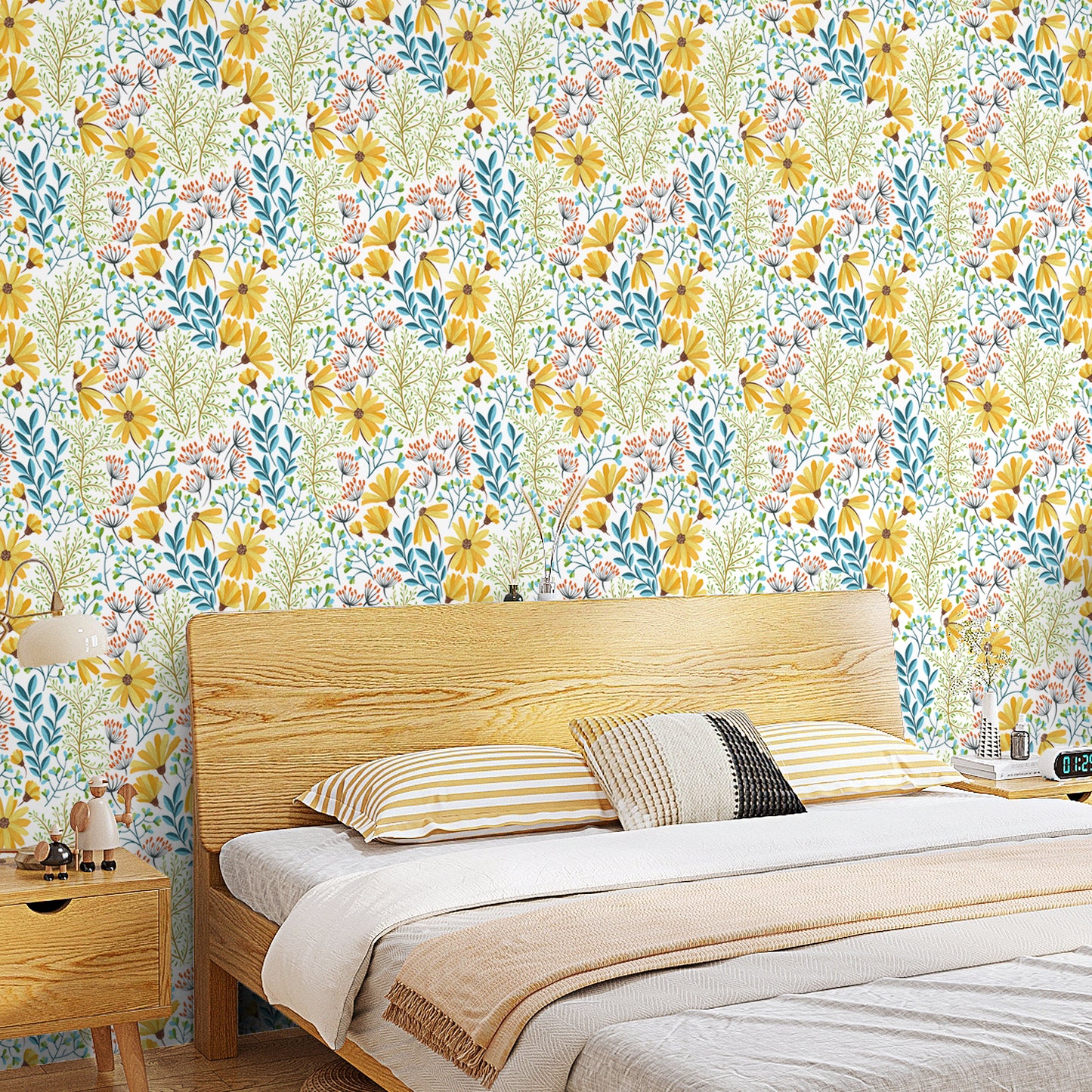 VaryPaper Boho Moss Leaf Floral Wallpaper