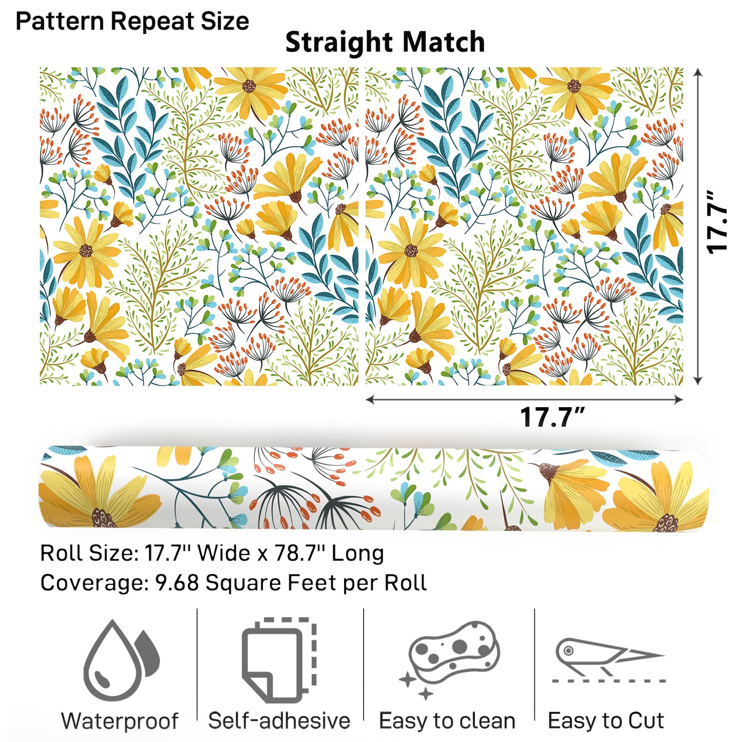 VaryPaper Boho Moss Leaf Floral Wallpaper