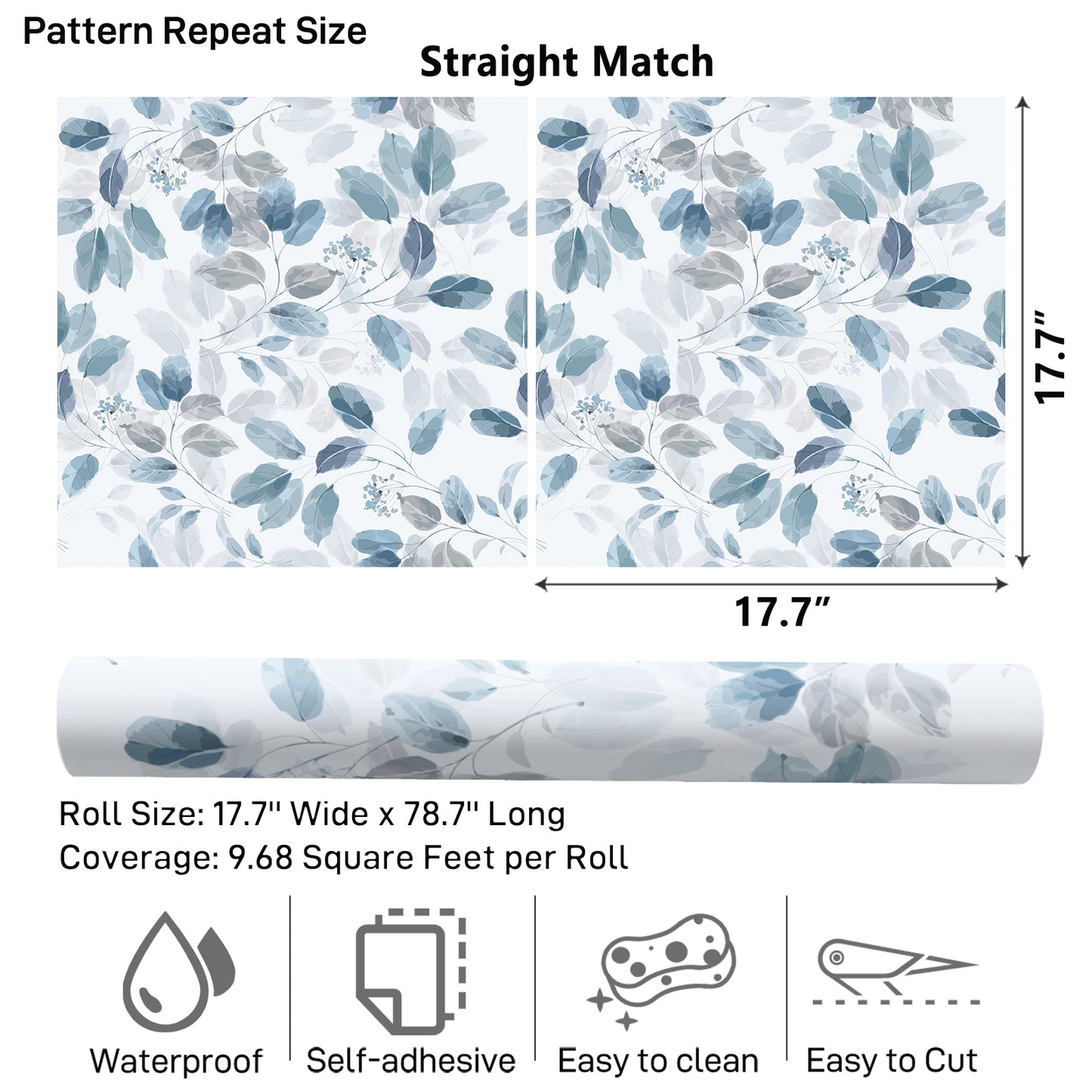 VaryPaper Boho Eucalyptus Leaf Floral Wallpaper