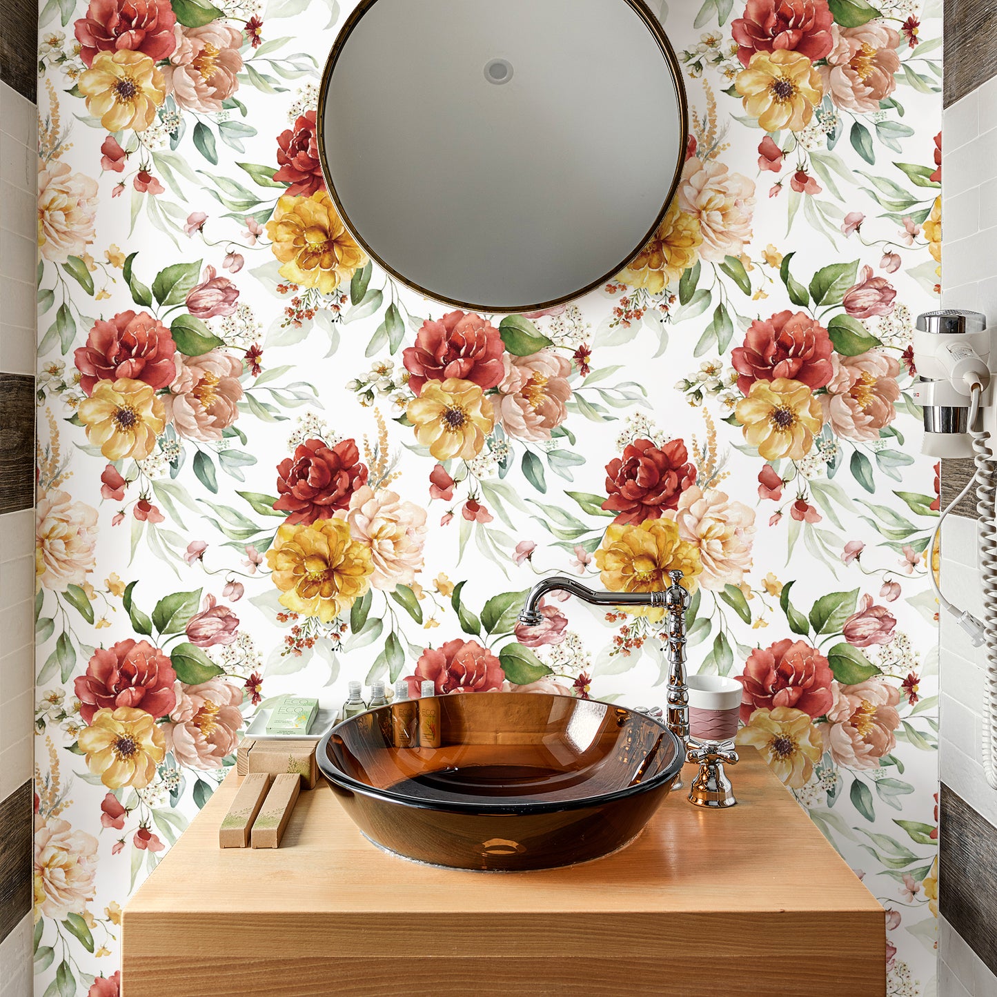 VaryPaper Petunia Butterfly Peony Wallpaper