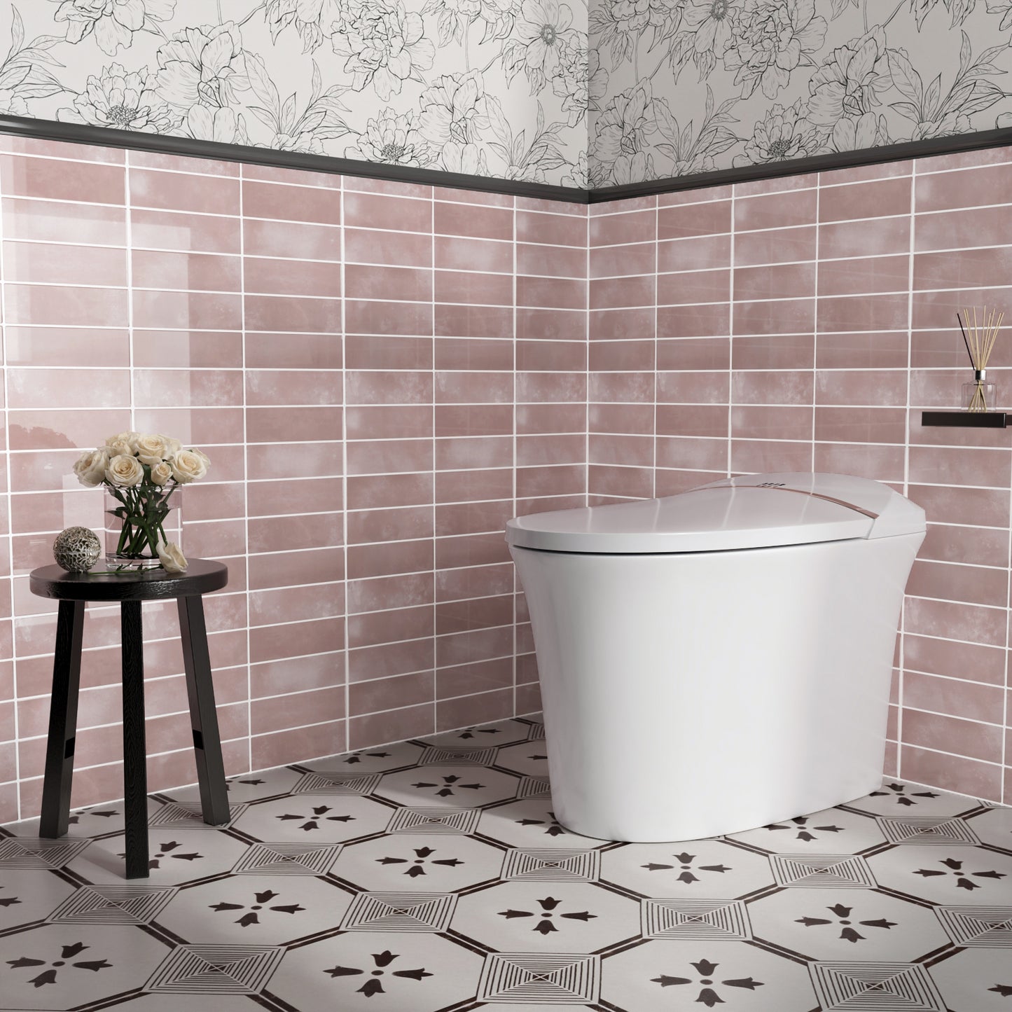 VaryPaper Pink Peel and Stick Backsplash Wall Tiles