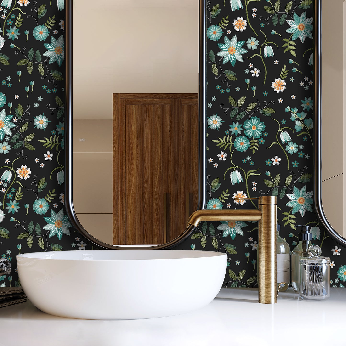 VaryPaper Boho Snowflakes Flower Peel and Stick Wallpaper