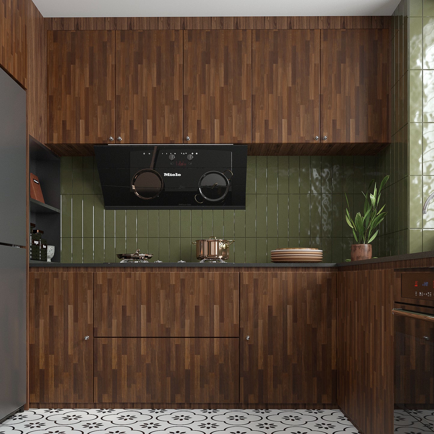 VaryPaper Dark Brown Butcher Block Wood Contact Paper