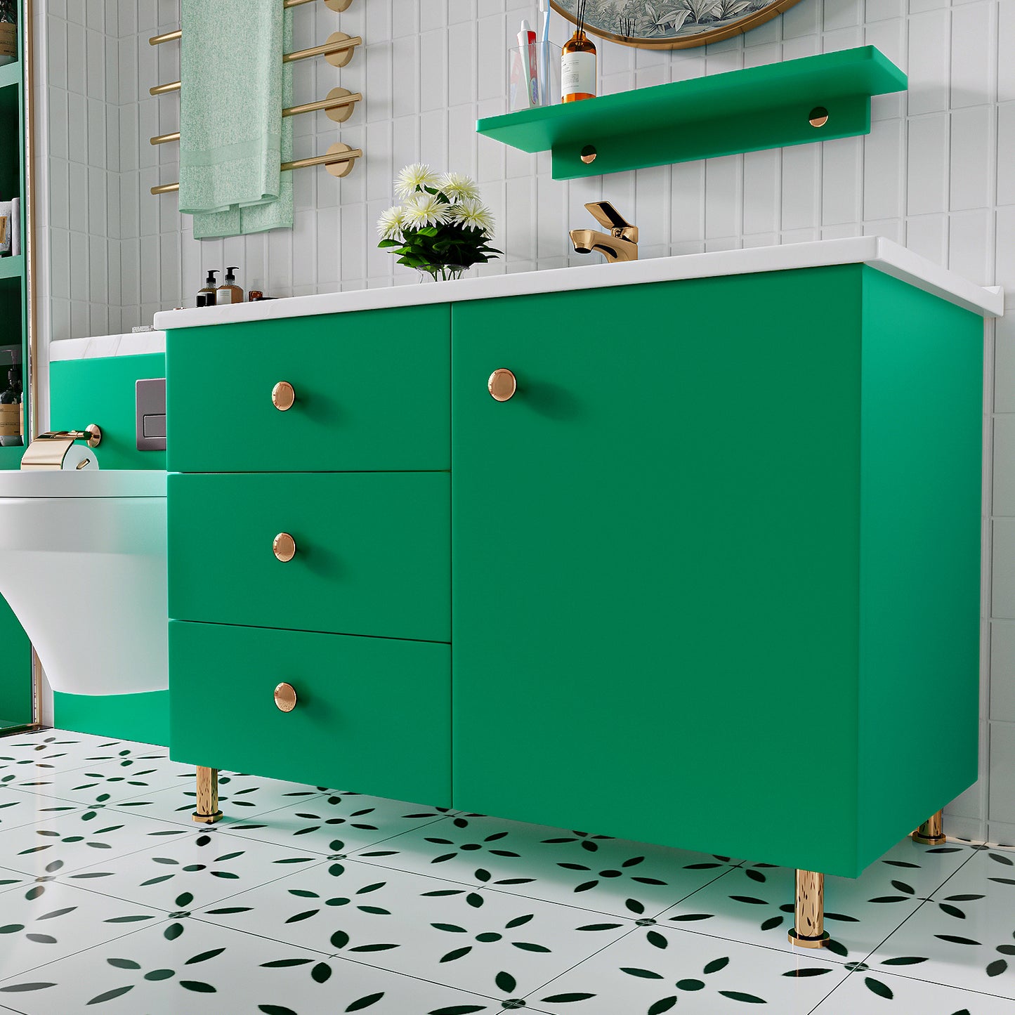 VaryPaper Thick Matte Green Peel and Stick Wallpaper