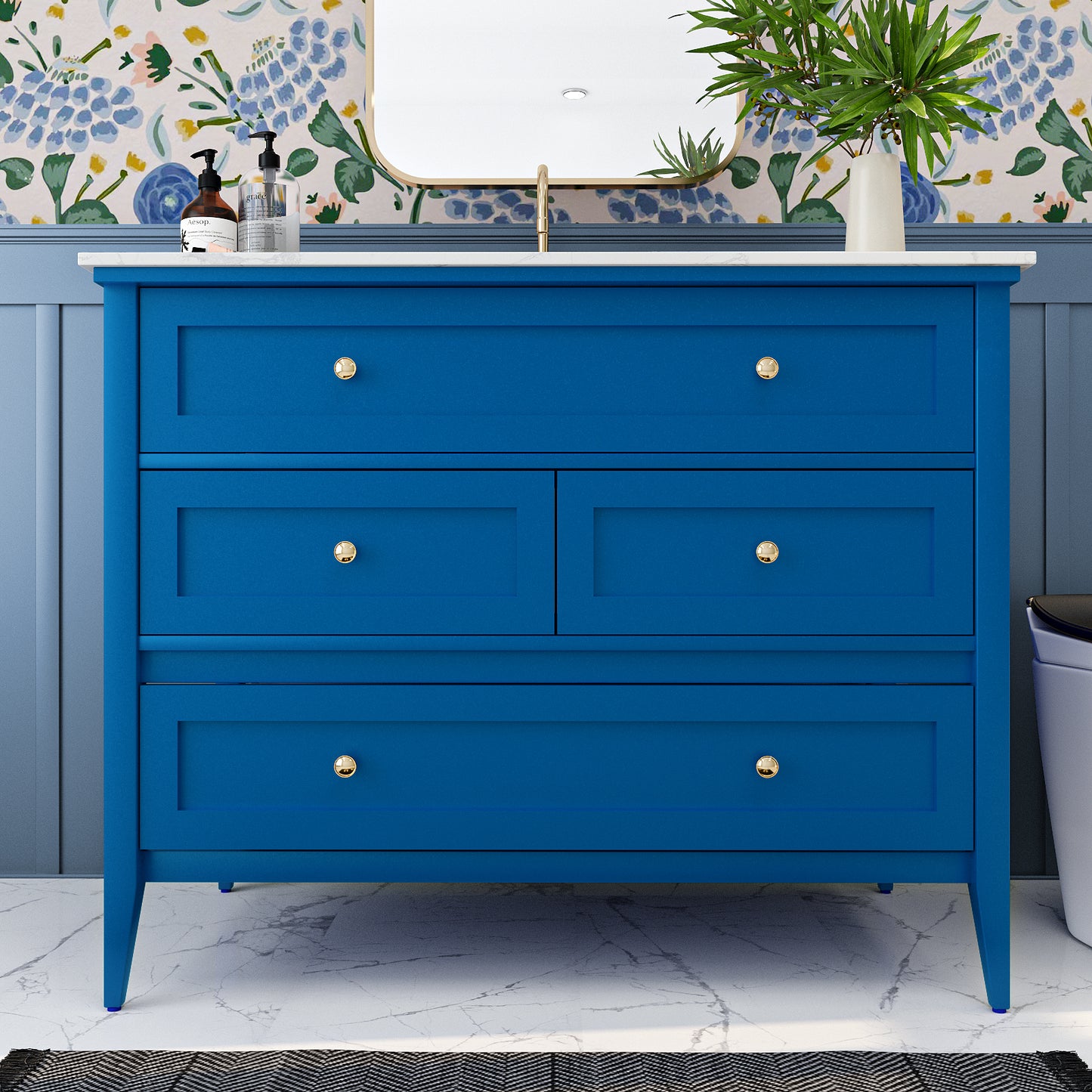 VaryPaper Thick Royal Blue Peel and Stick Wallpaper