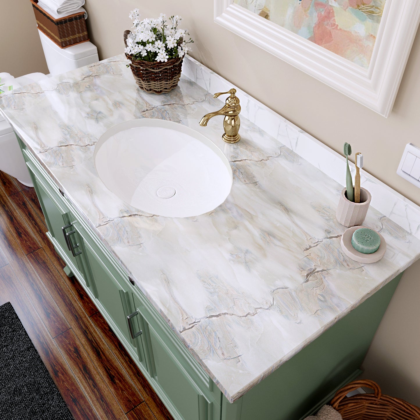 VaryPaper Grey White Marble Contact Paper