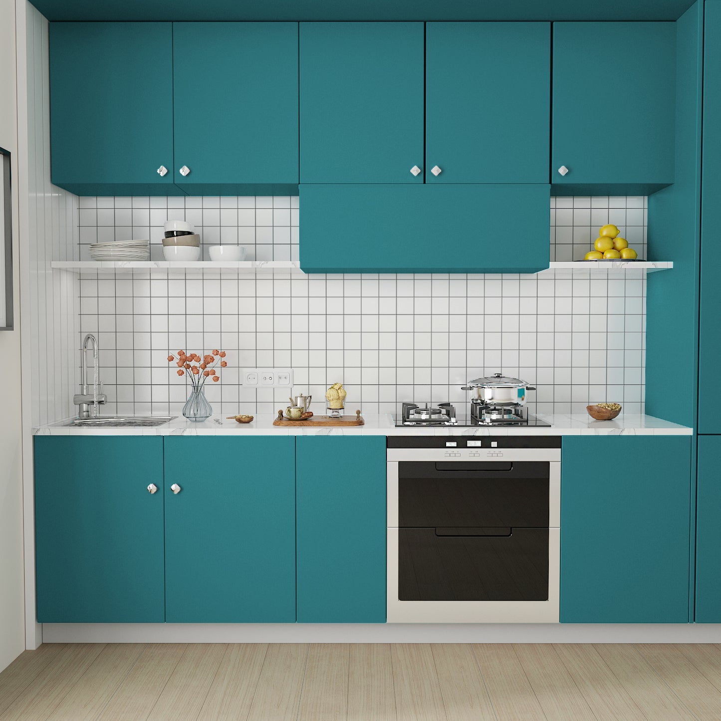 VaryPaper Teal Blue Contact Paper Skin-friendly