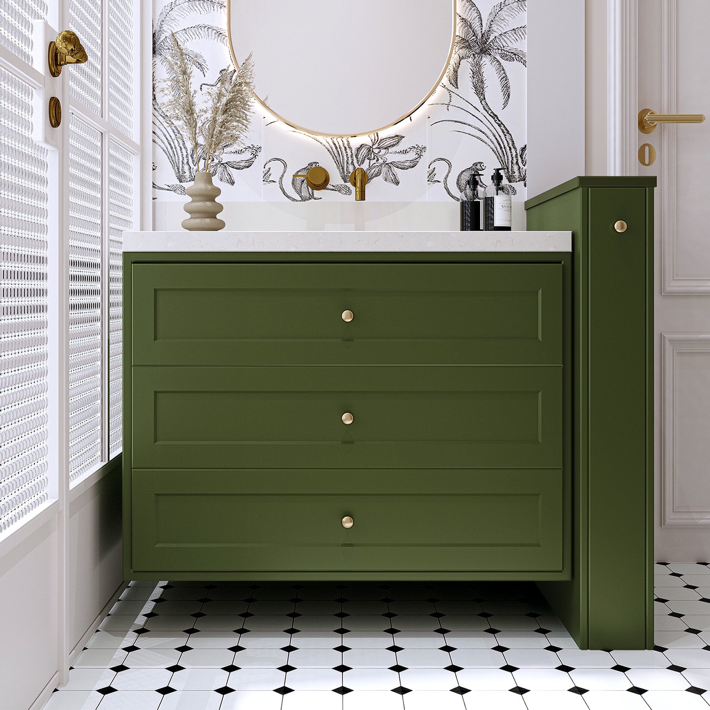 VaryPaper Thick Olive Green Peel and Stick Wallpaper