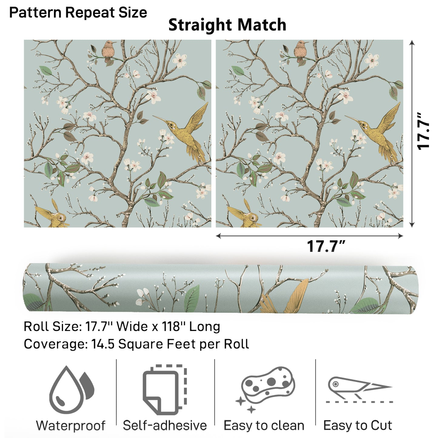 VaryPaper Blossom Branches Bird Floral Wallpaper
