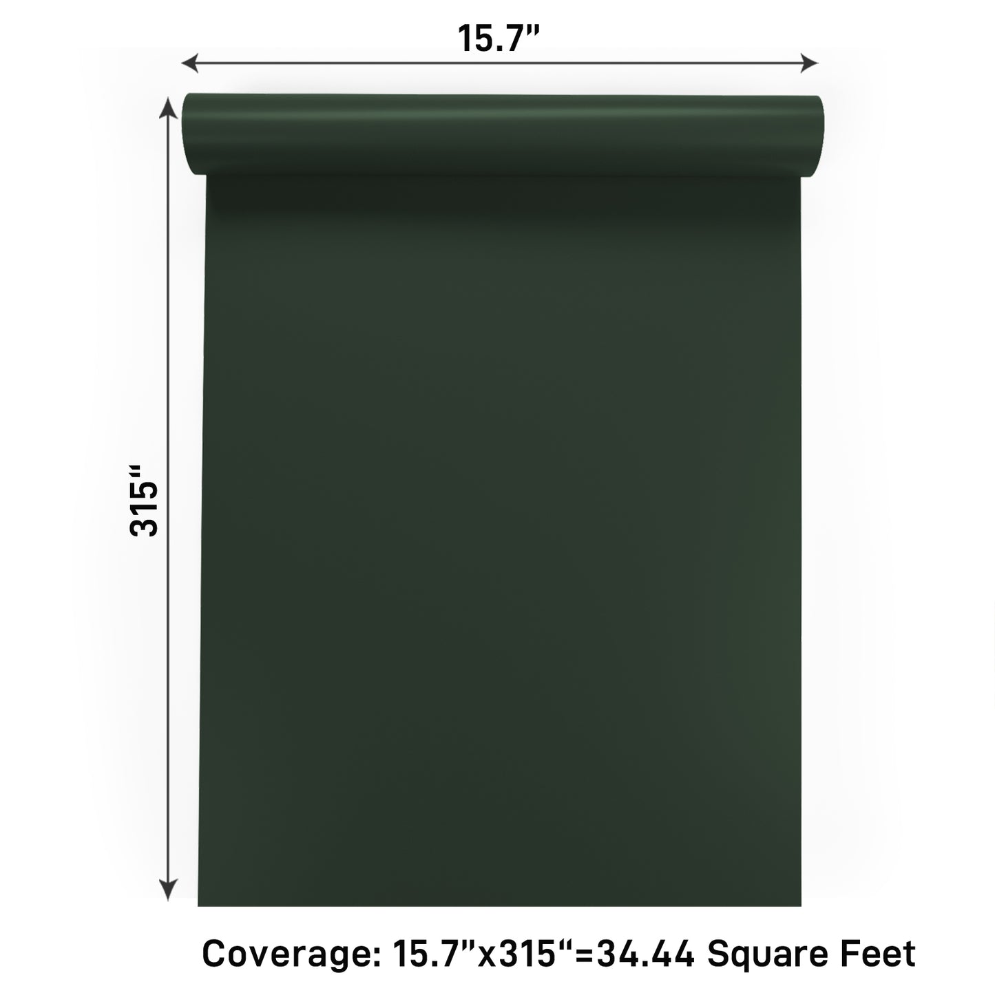 VaryPaper Matte Dark Green Contact Paper Skin-friendly