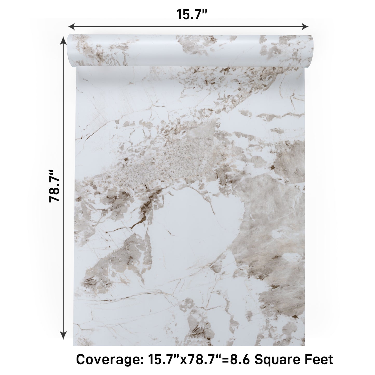 VaryPaper Light Brown Marble Contact Paper
