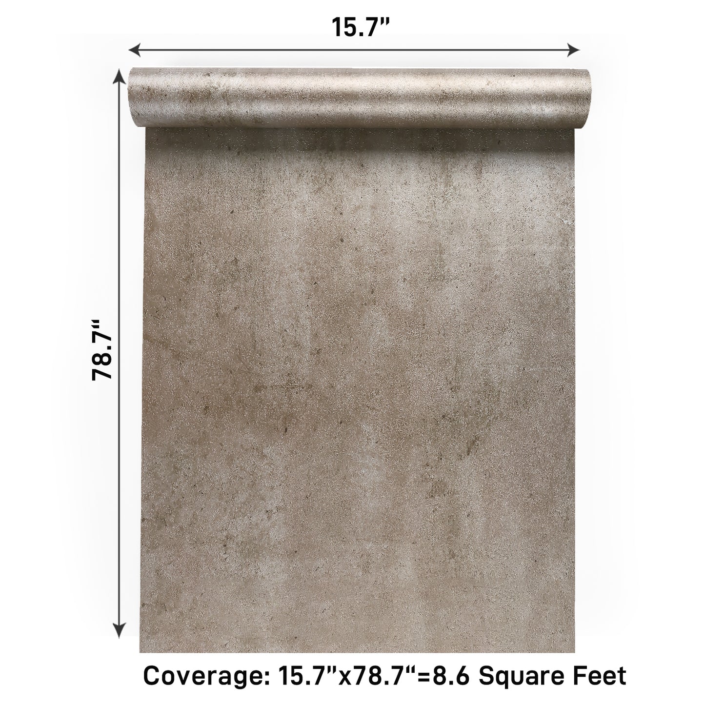 VaryPaper Metallic Brown Concrete Wallpaper