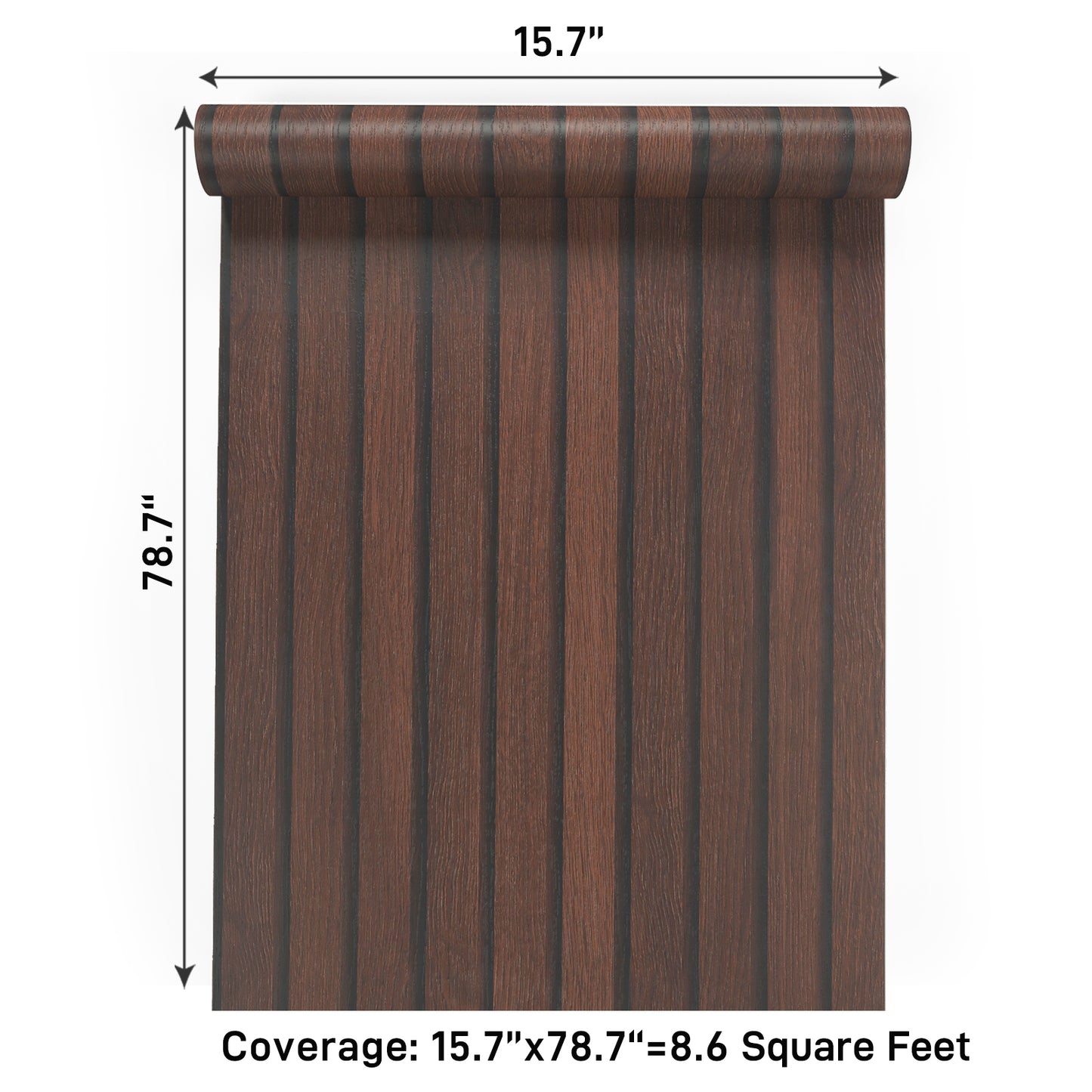 VaryPaper Dark Brown Wood Slat Wallpaper