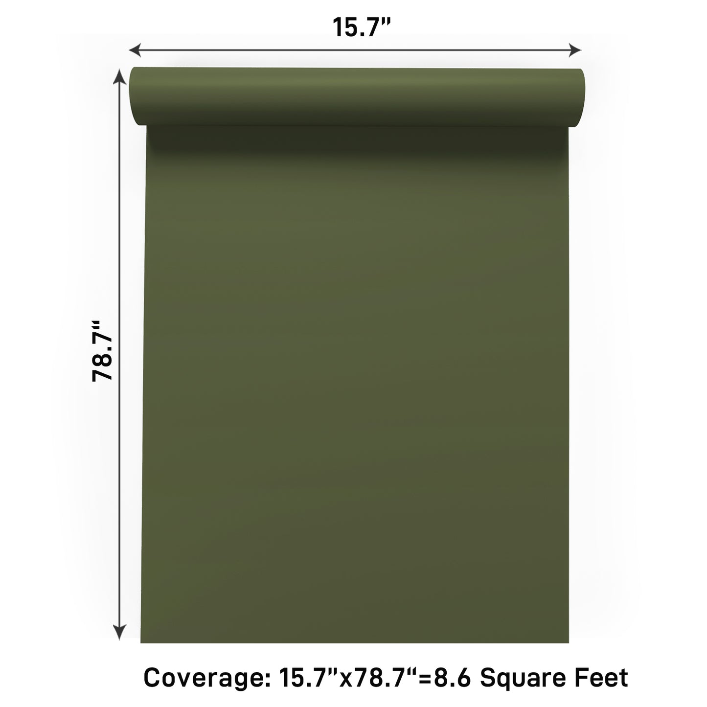 VaryPaper Olive Green Contact Paper Skin-friendly