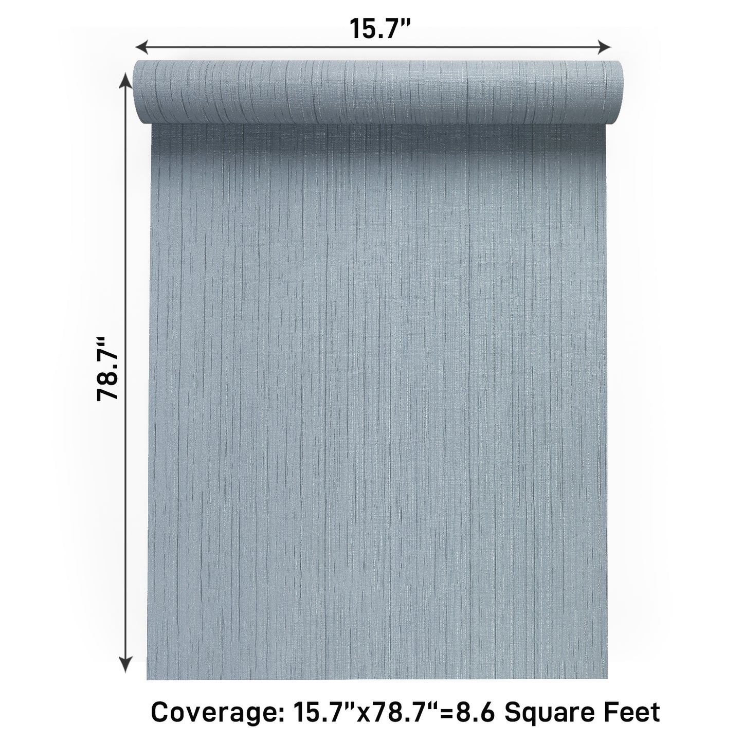VaryPaper Grayish Blue Grasscloth Wallpaper