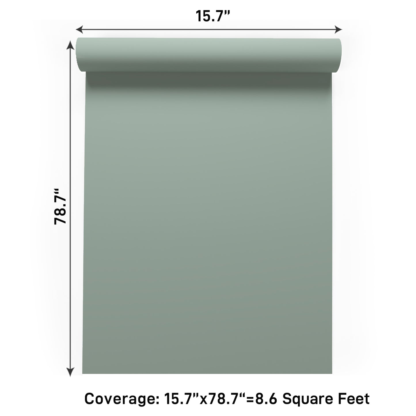 VaryPaper Light Sage Green Contact Paper Skin-friendly