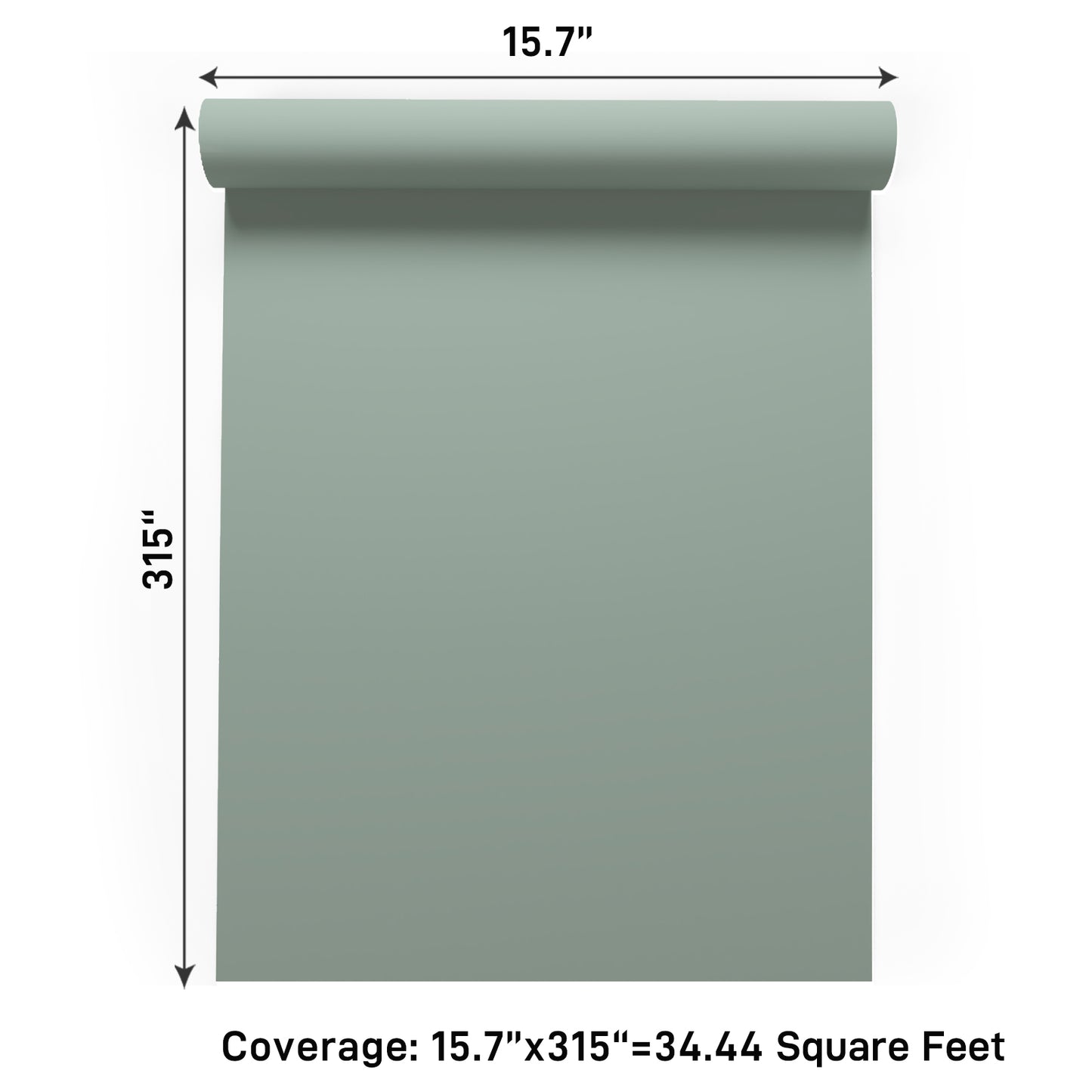 VaryPaper Light Sage Green Contact Paper Skin-friendly