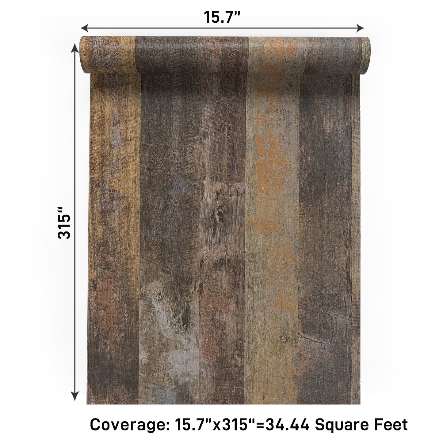 VaryPaper Rustic Brown Wood Contact Paper