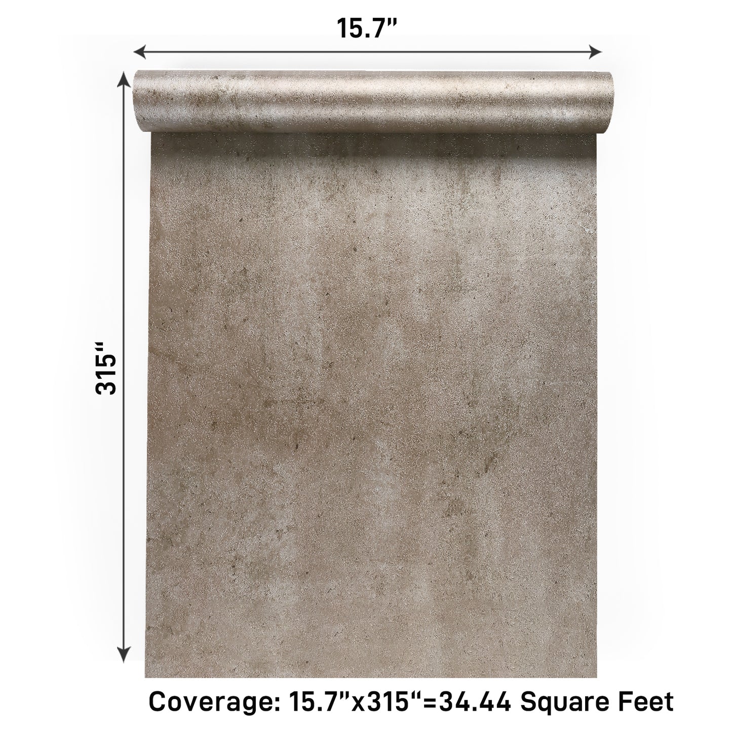 VaryPaper Metallic Brown Concrete Wallpaper