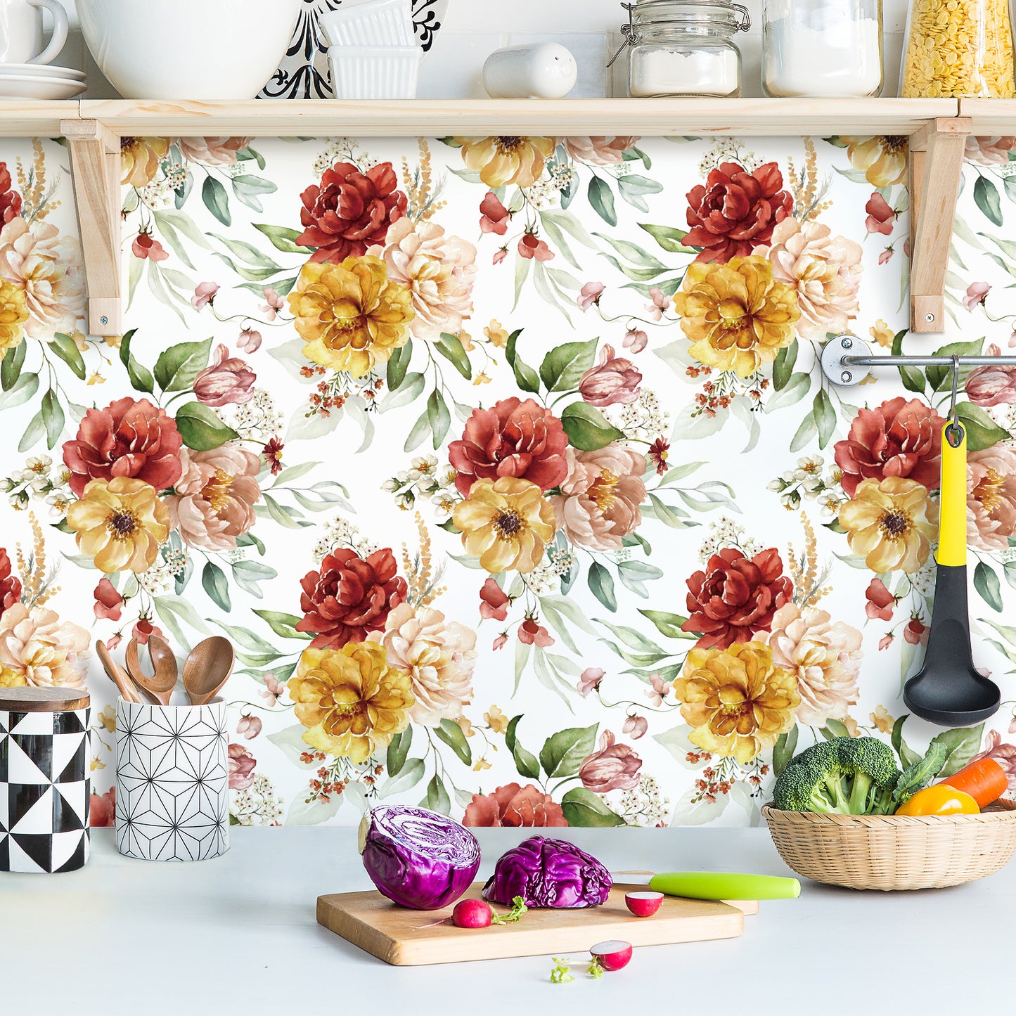 VaryPaper Petunia Butterfly Peony Wallpaper