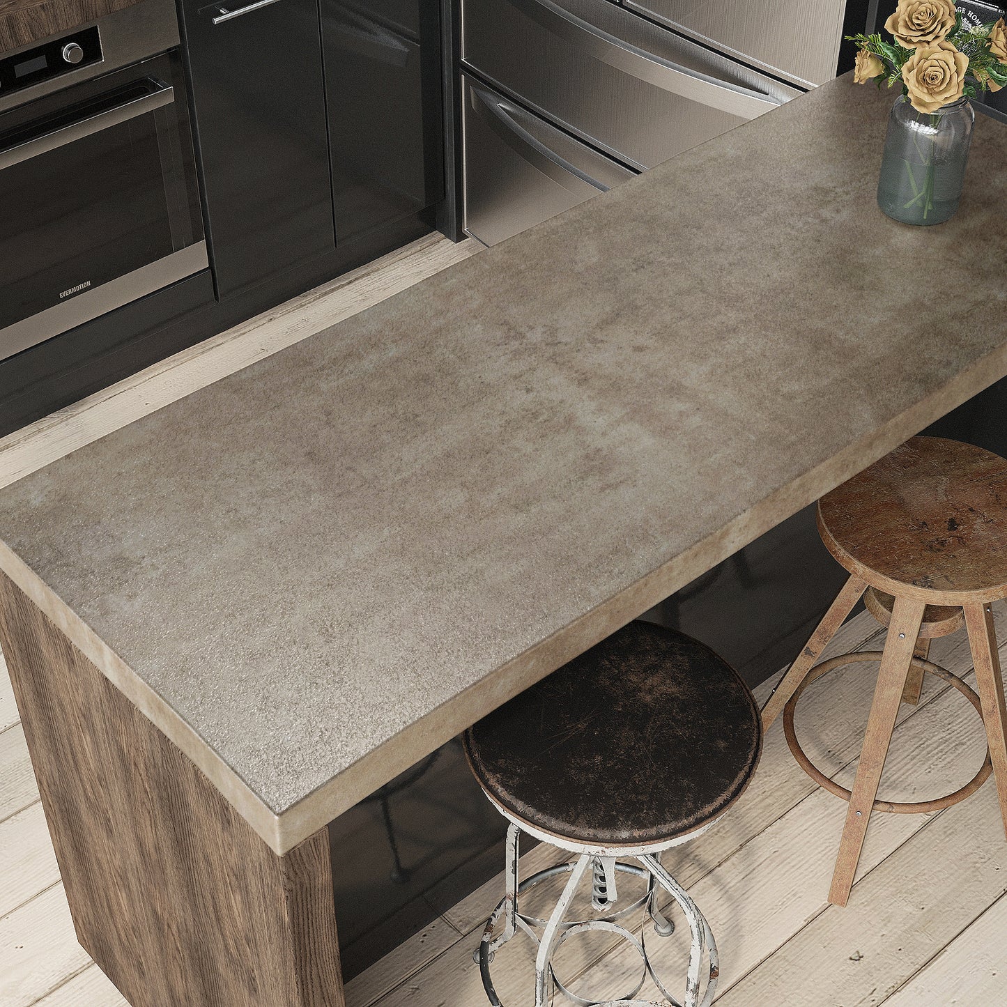 VaryPaper Metallic Brown Concrete Wallpaper