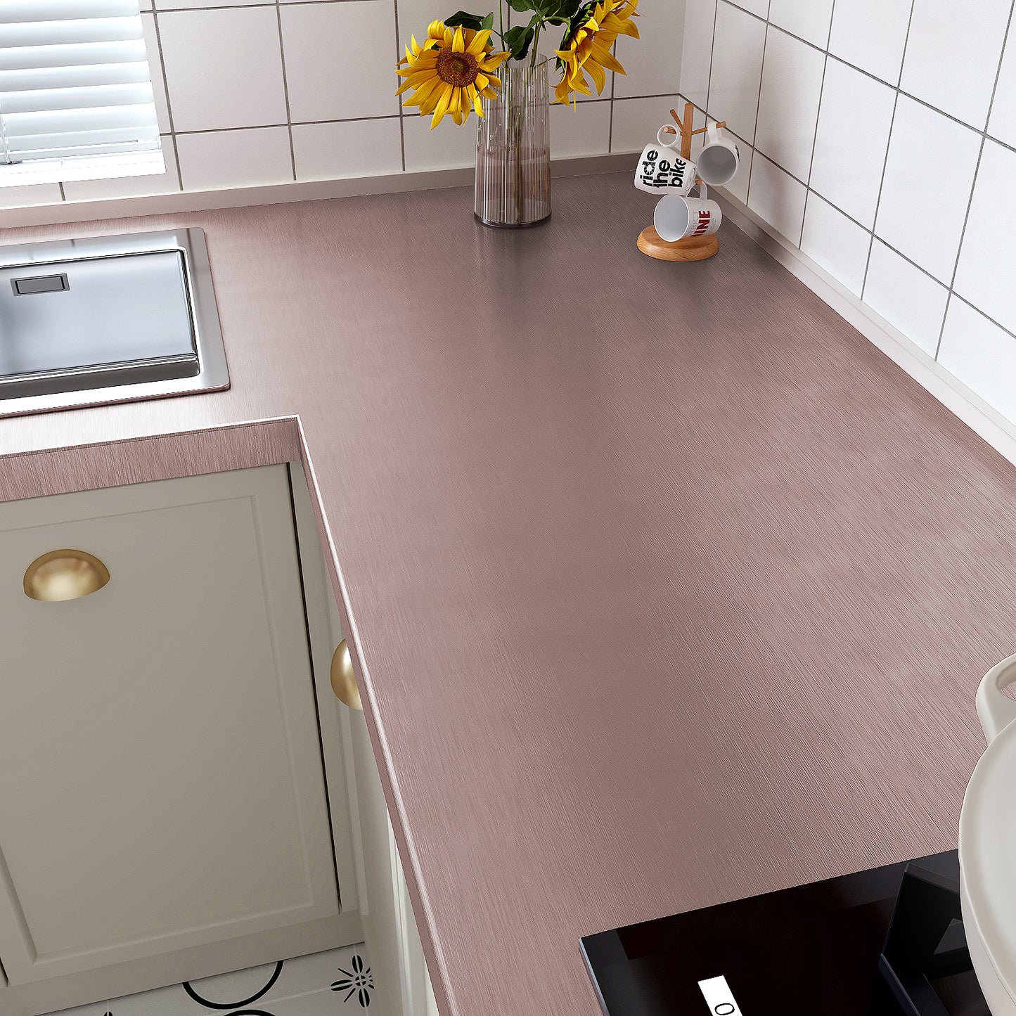 VaryPaper Rose Gold Stainless Steel Contact Paper