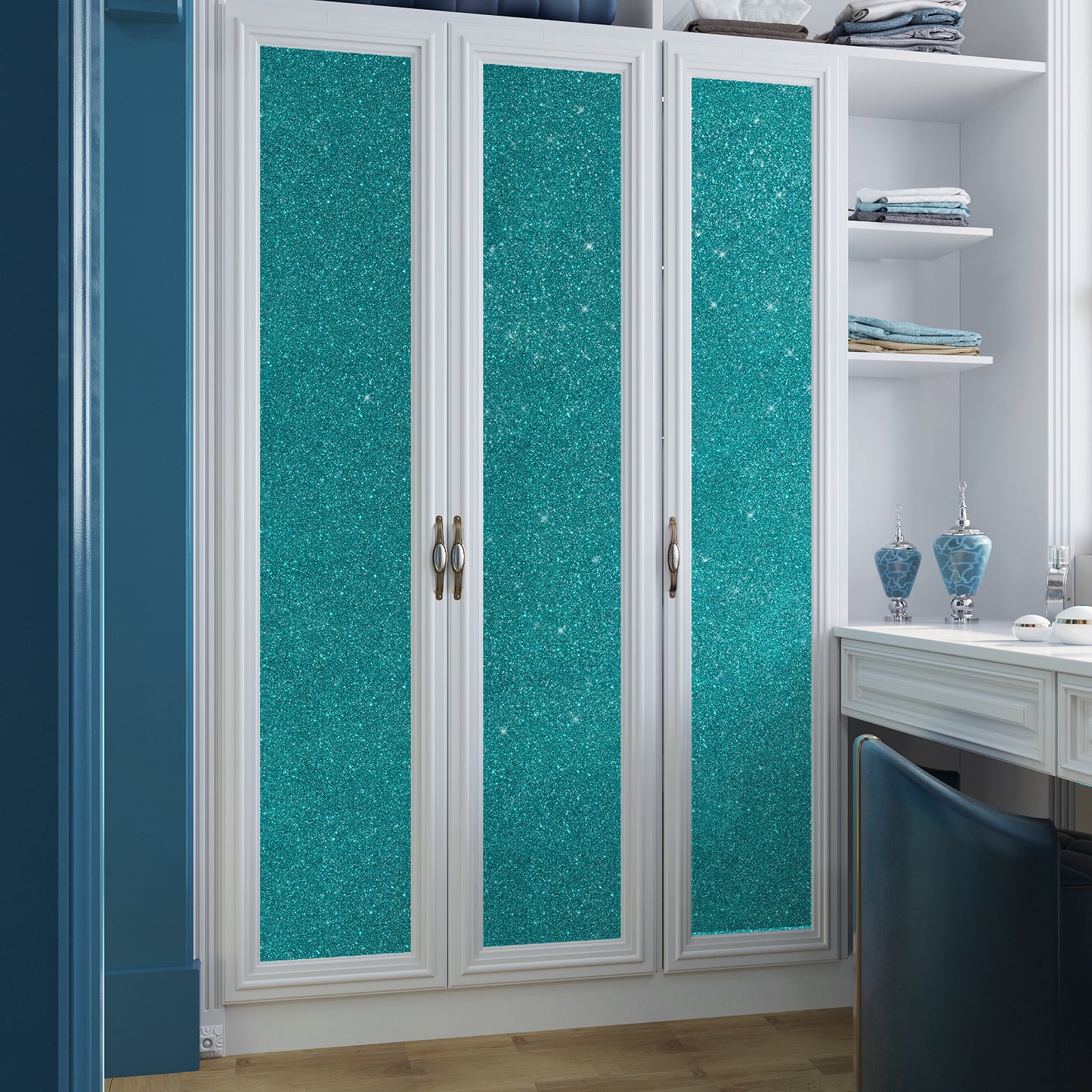 VaryPaper Teal Glitter Wallpaper