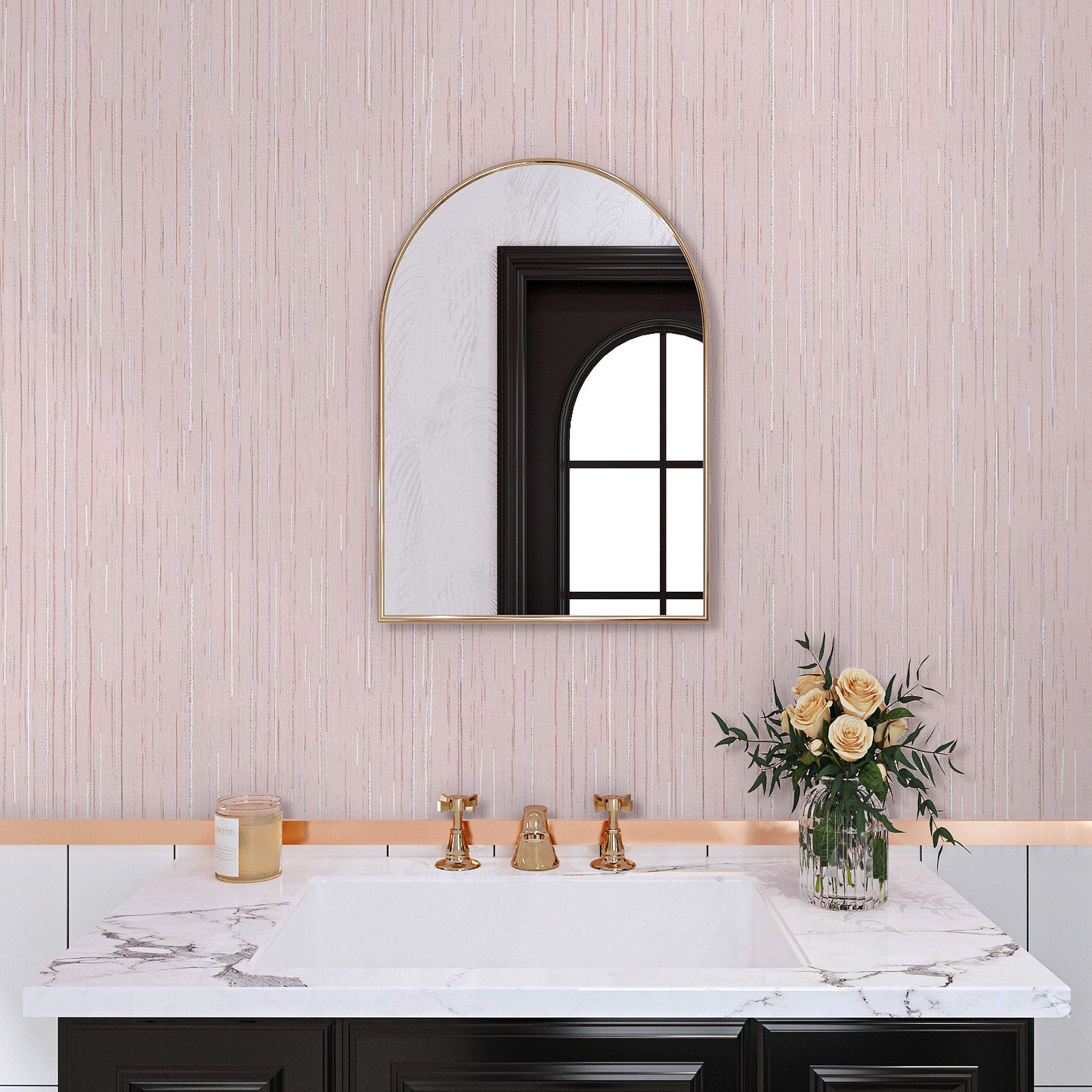 VaryPaper Pink Grasscloth Wallpaper