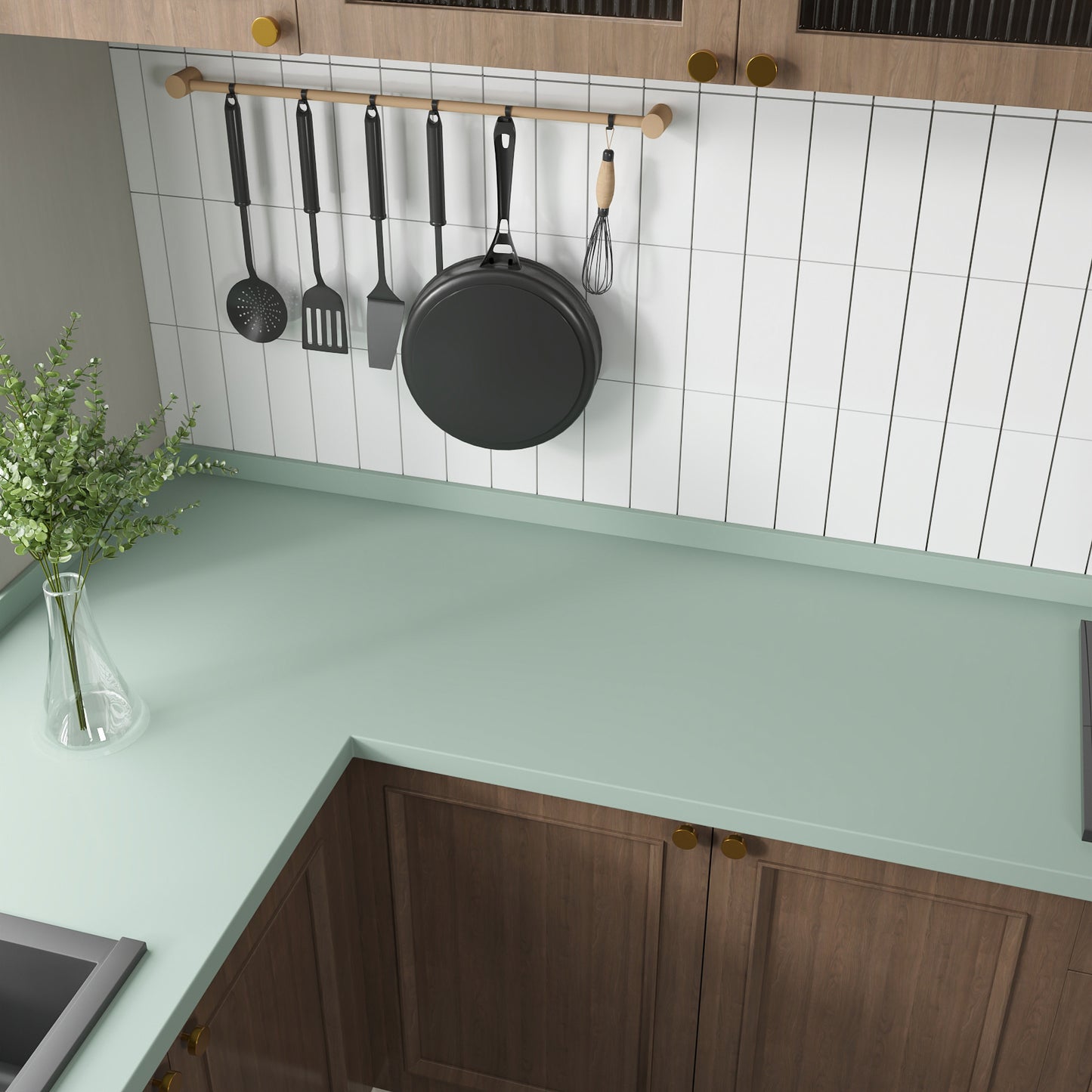VaryPaper Light Sage Green Contact Paper Skin-friendly