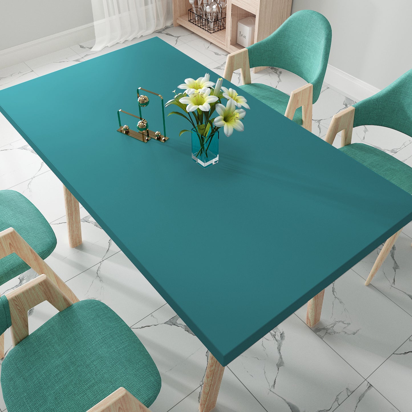 VaryPaper Teal Blue Contact Paper Skin-friendly