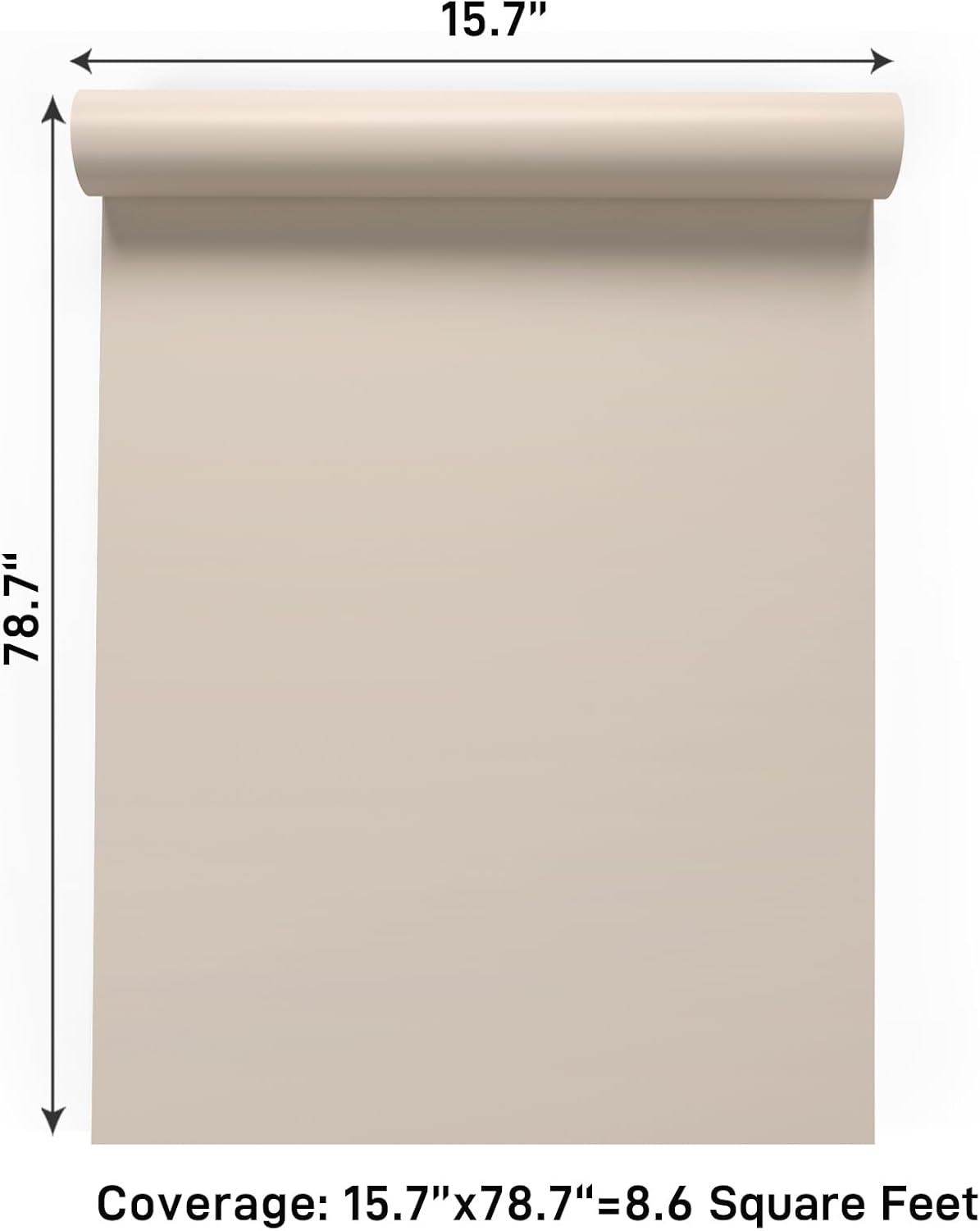 VaryPaper Matte Light Brown Contact Paper Skin-friendly
