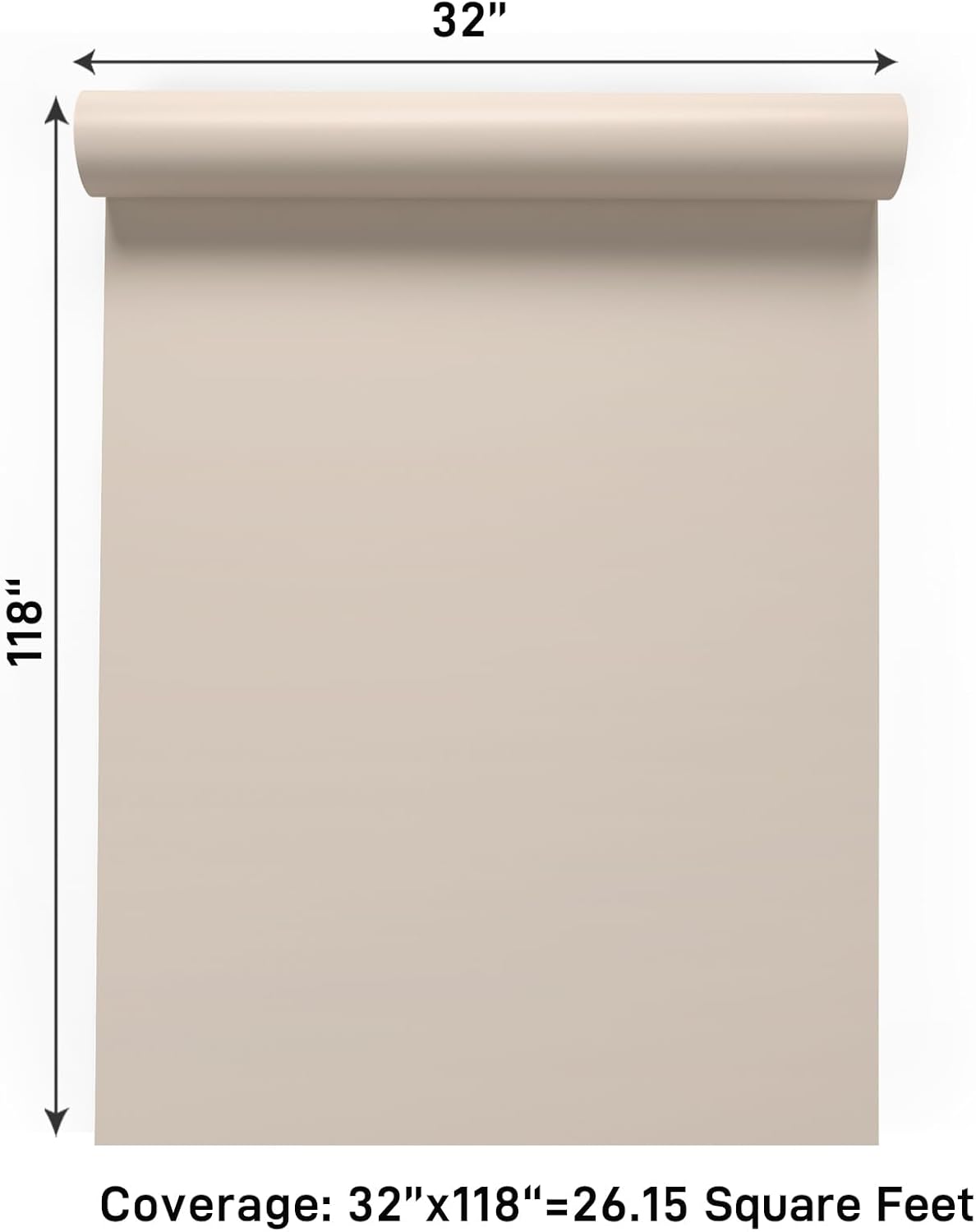 VaryPaper Matte Light Brown Contact Paper Skin-friendly
