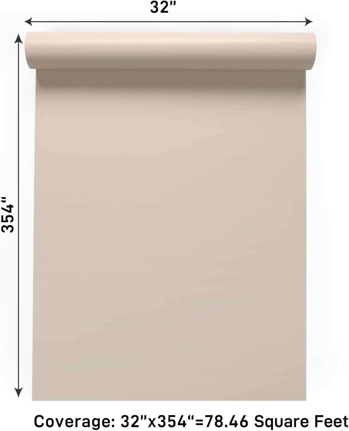 VaryPaper Matte Light Brown Contact Paper Skin-friendly