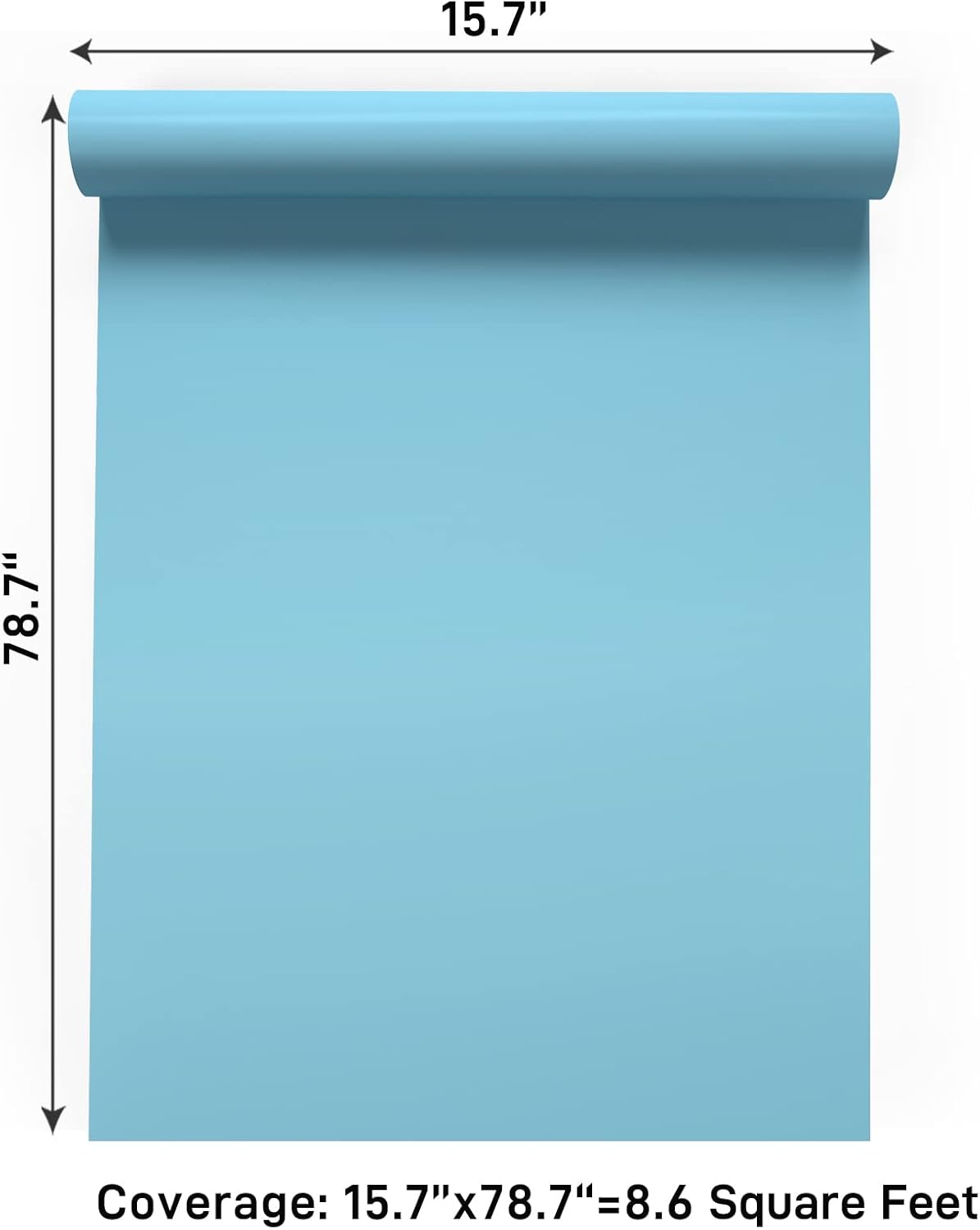 VaryPaper Light Blue Contact Paper Skin-friendly