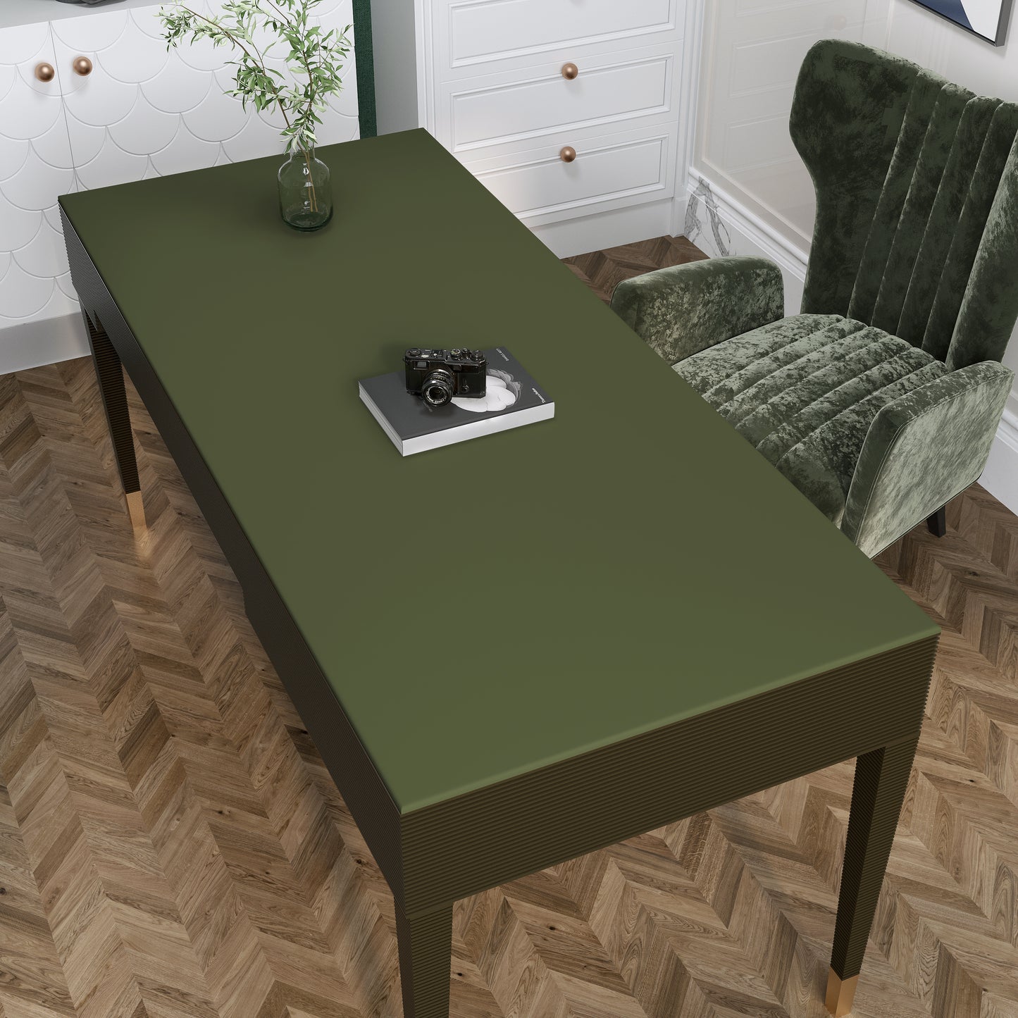 VaryPaper Olive Green Contact Paper Skin-friendly