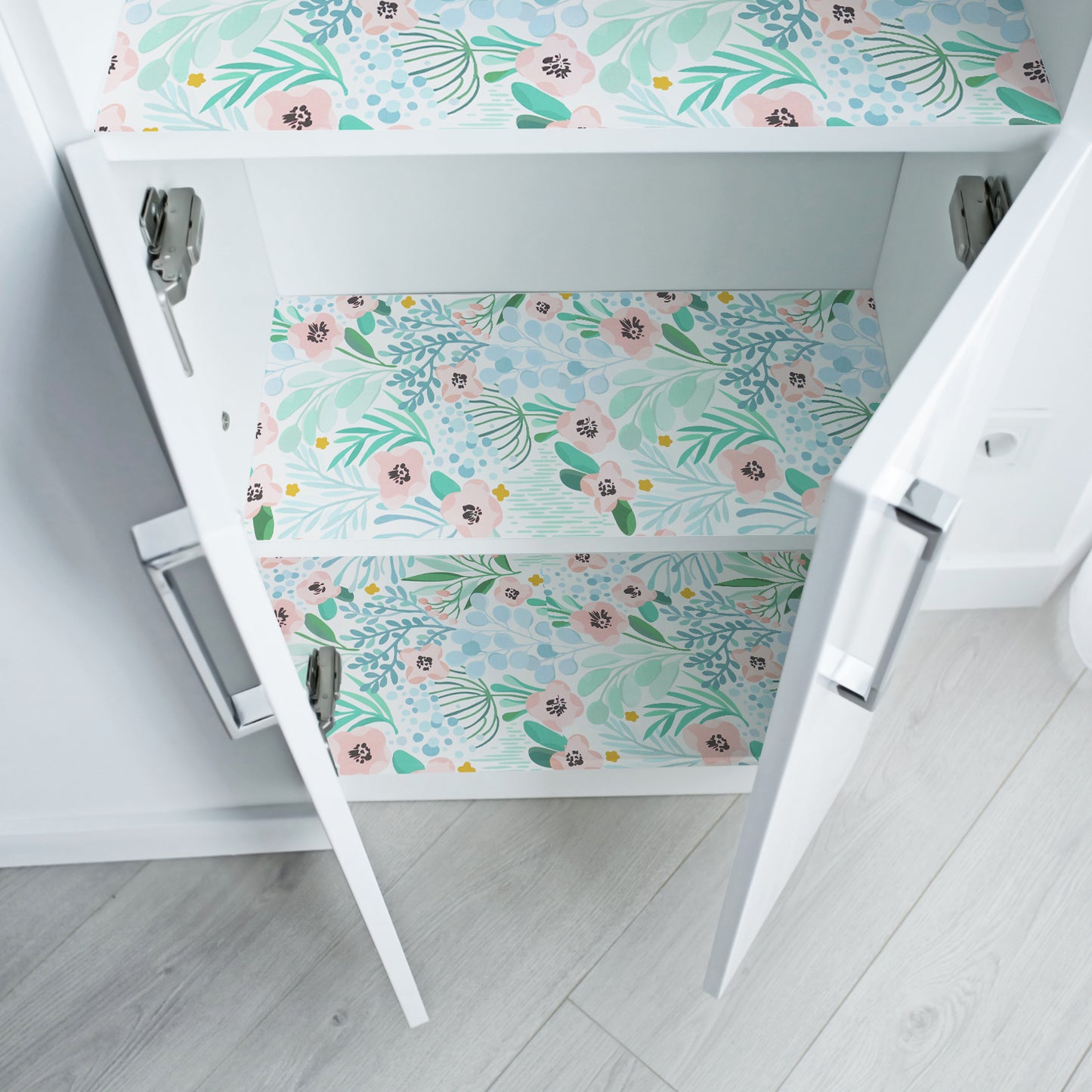 VaryPaper Pink Blue Green Floral Wallpaper