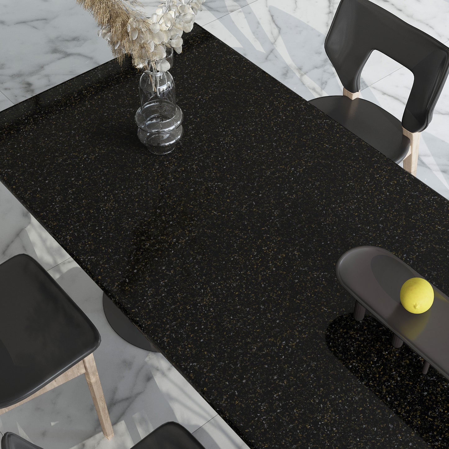 VaryPaper Black Gold Granite Contact Paper